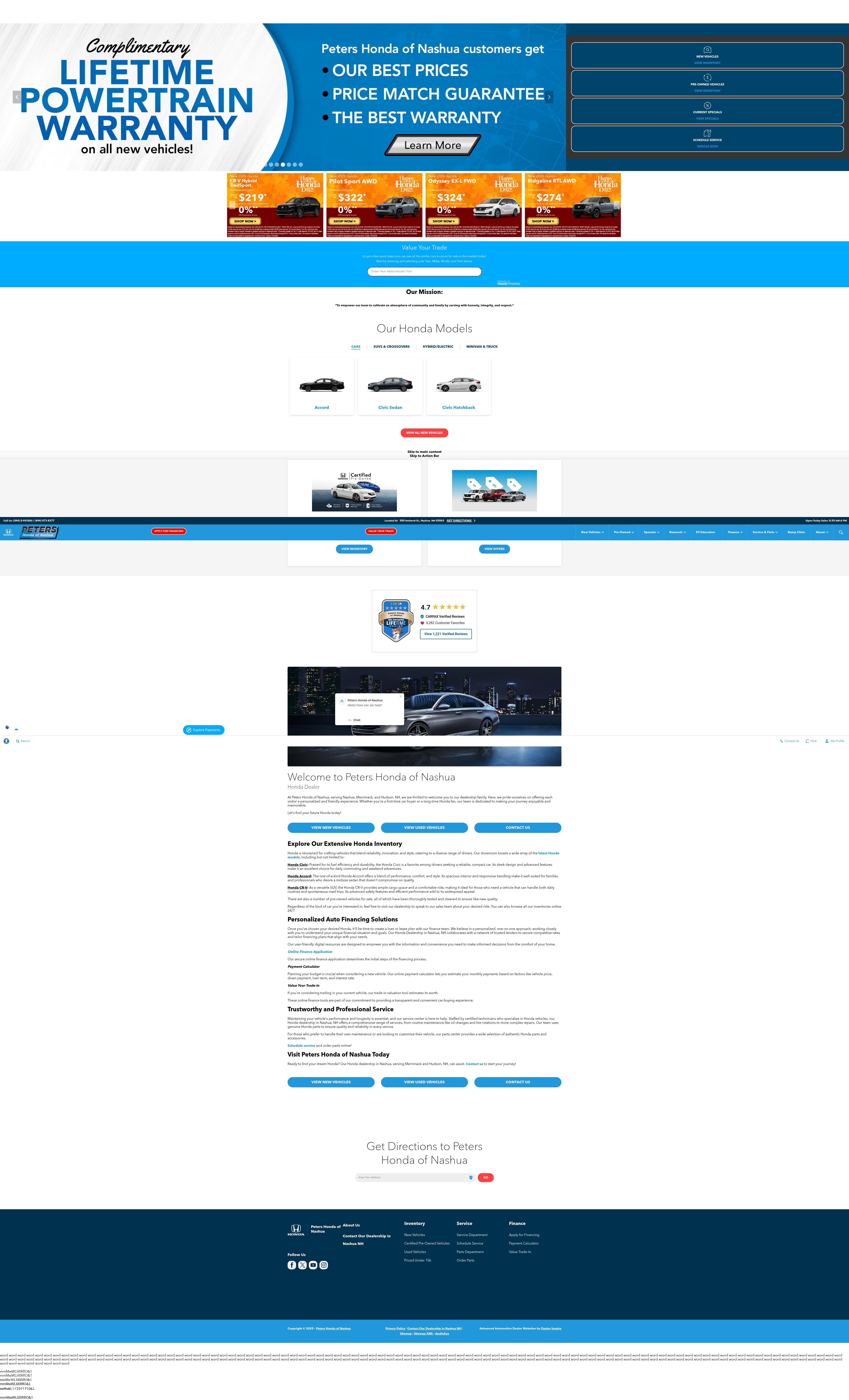 Screenshot of petershondaofnashua.com