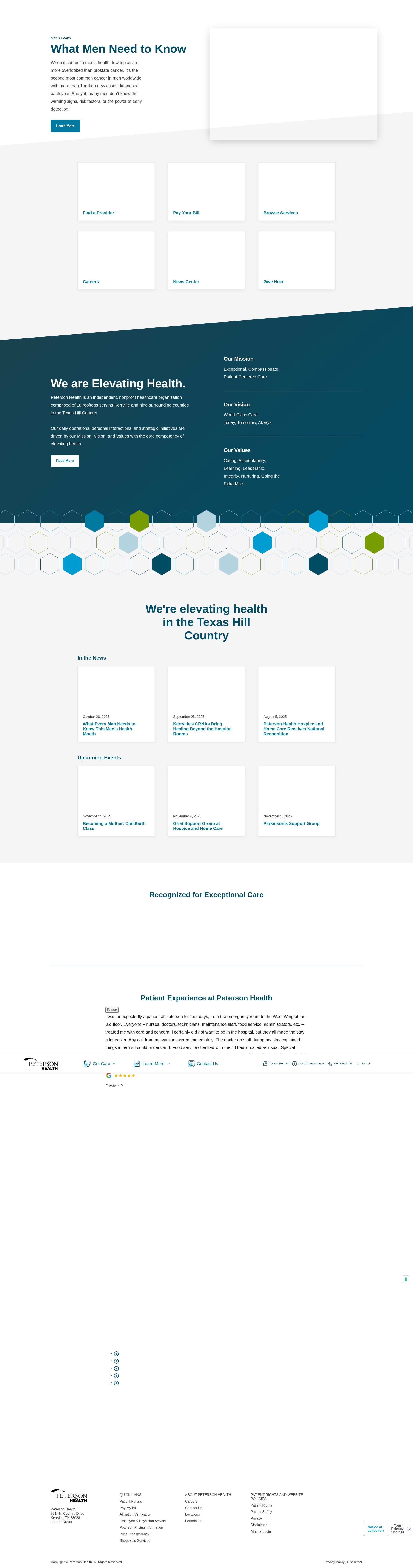 Screenshot of petersonhealth.com