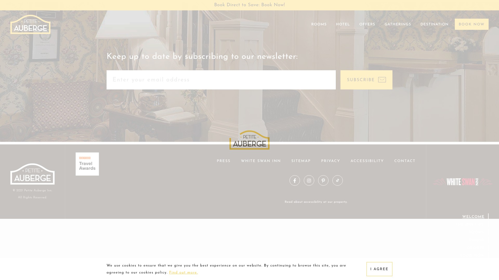 Screenshot of petiteaubergesf.com