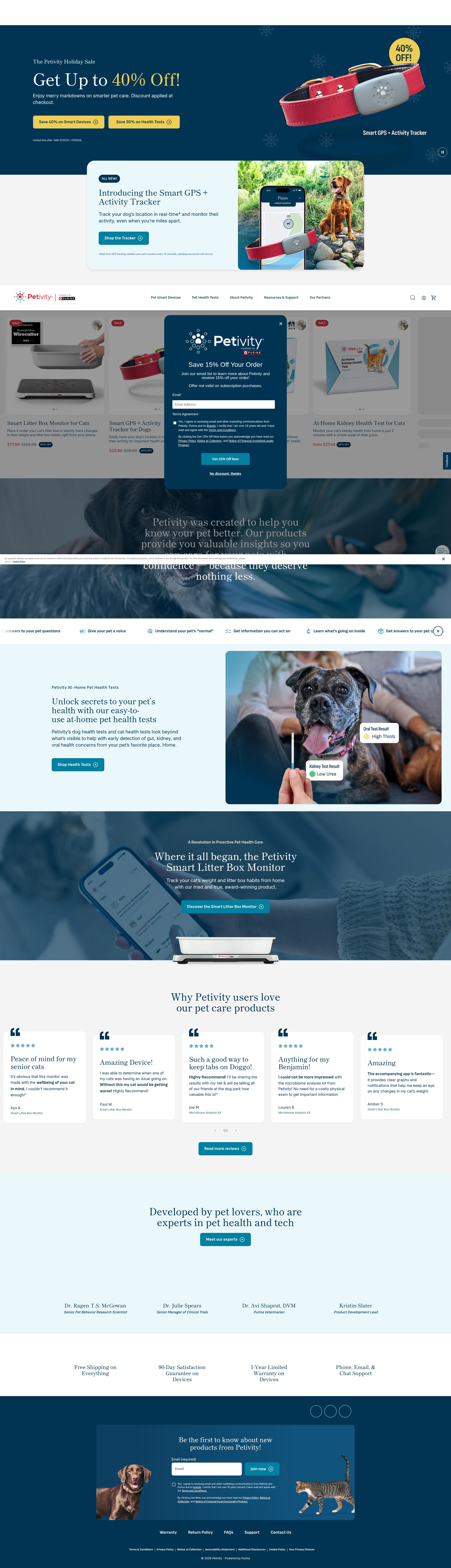 Screenshot of petivity.com