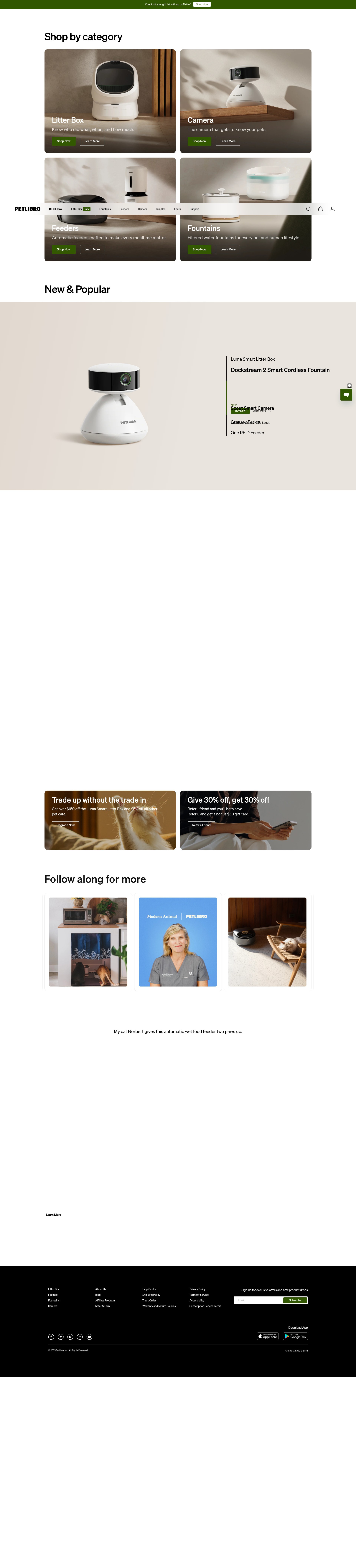 Screenshot of petlibro.com