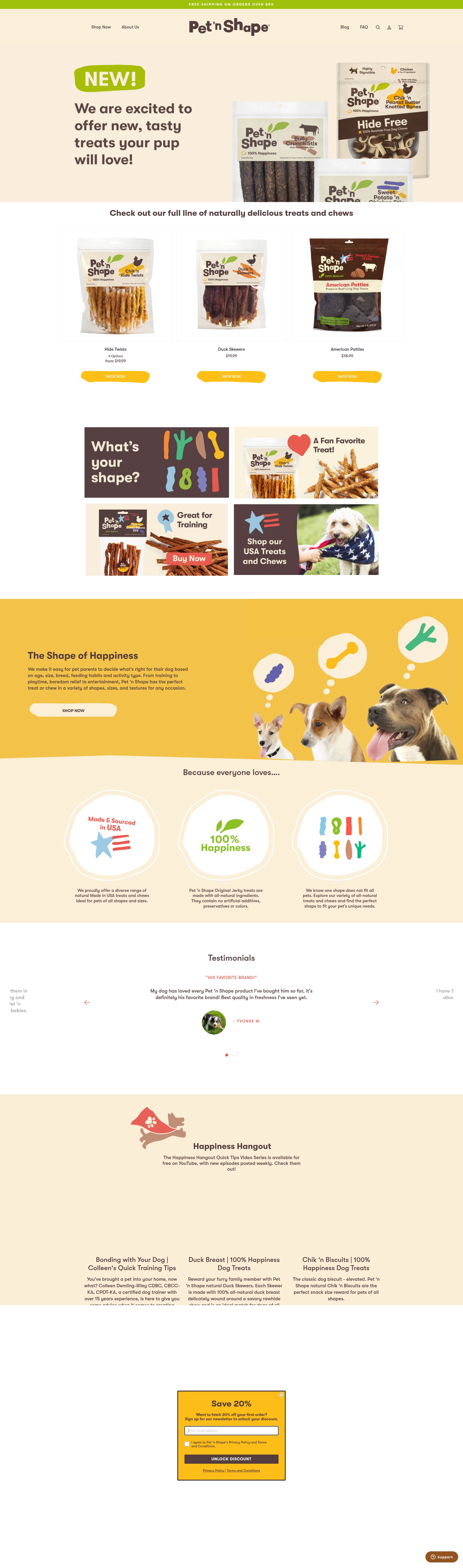Screenshot of petnshape.com