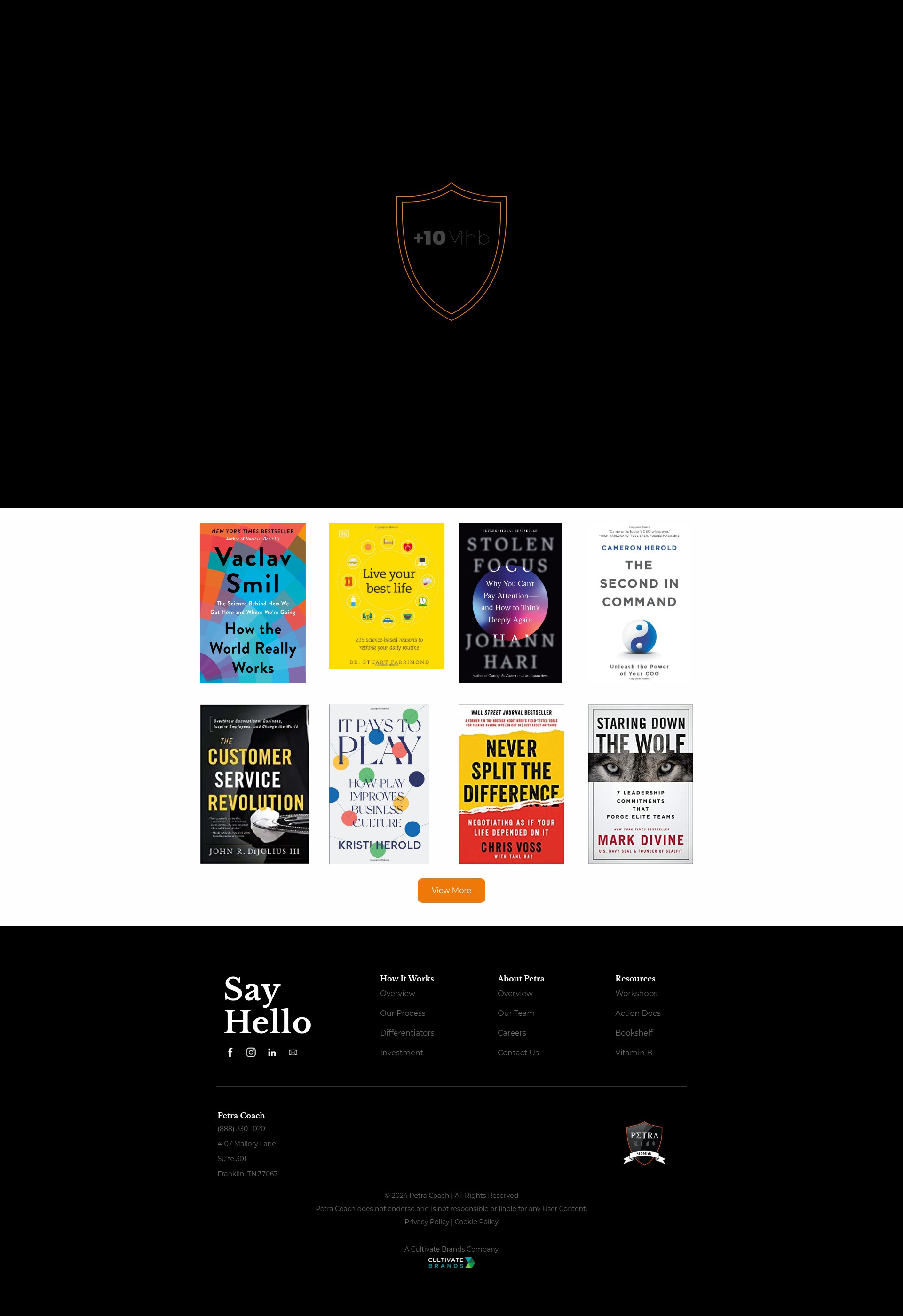 Screenshot of petracoach.com