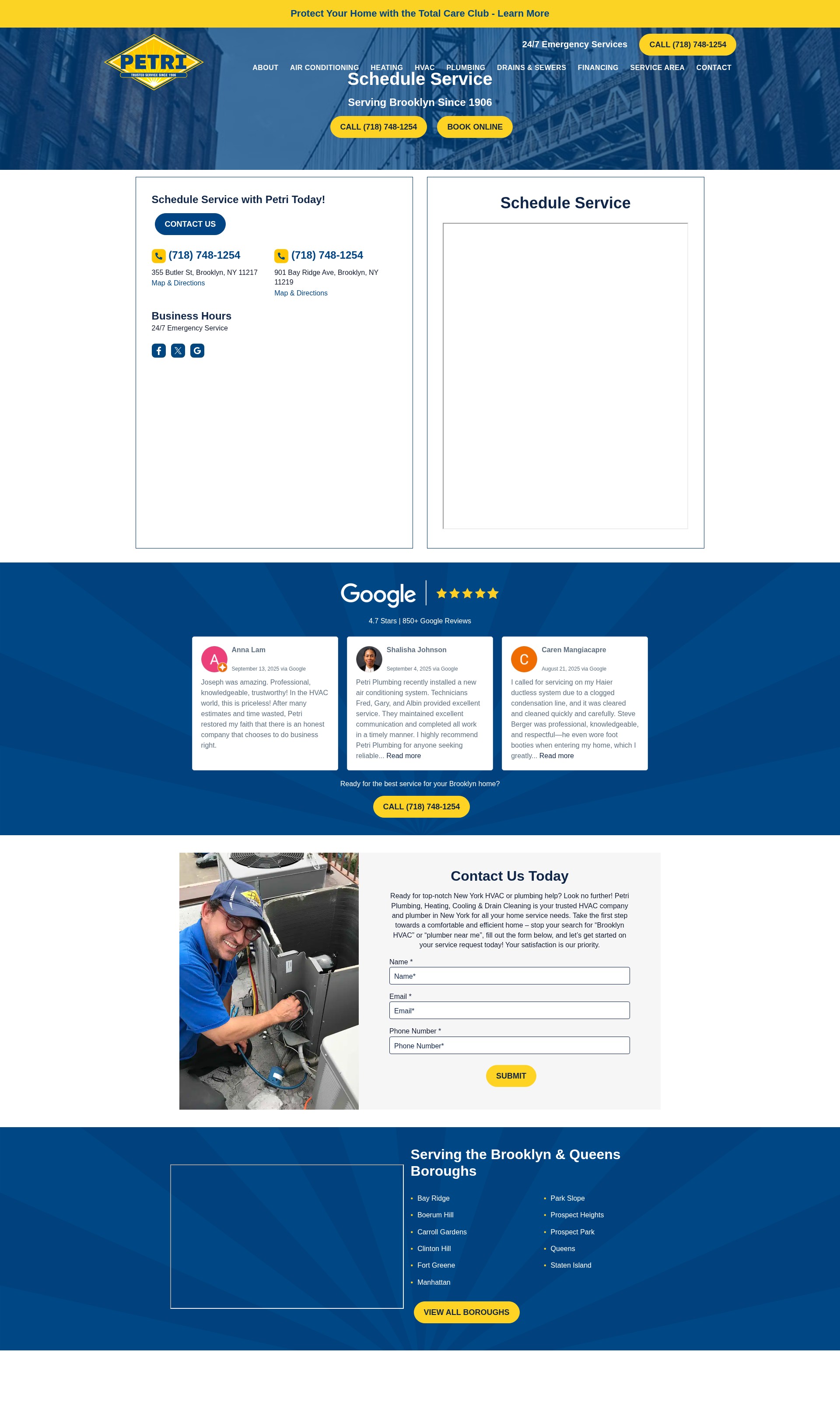 Screenshot of petriplumbing.com