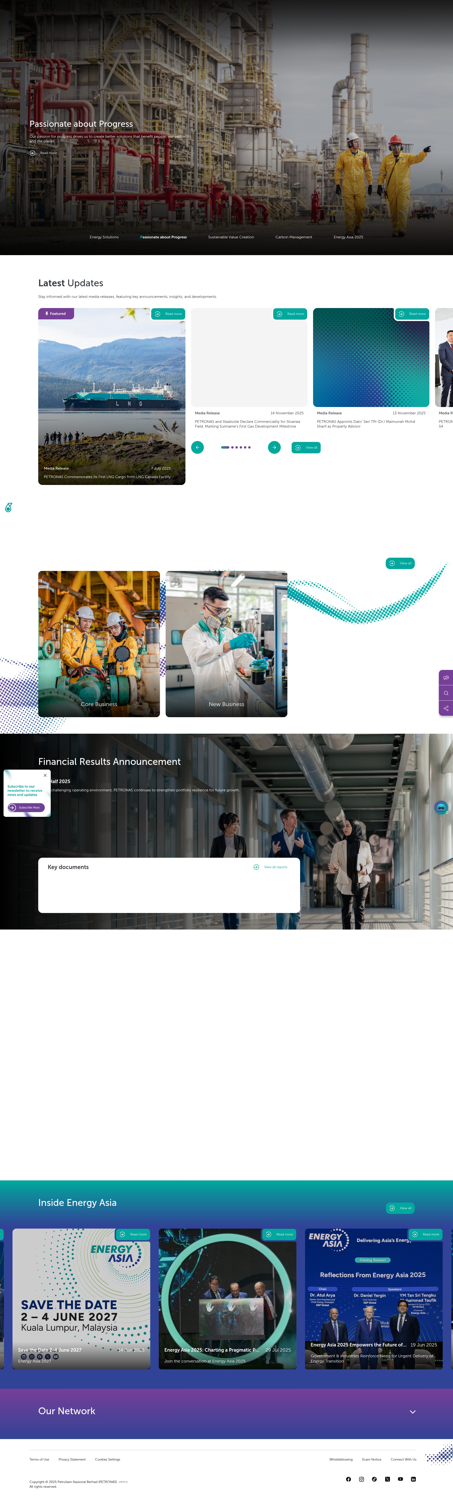 Screenshot of petronas.com