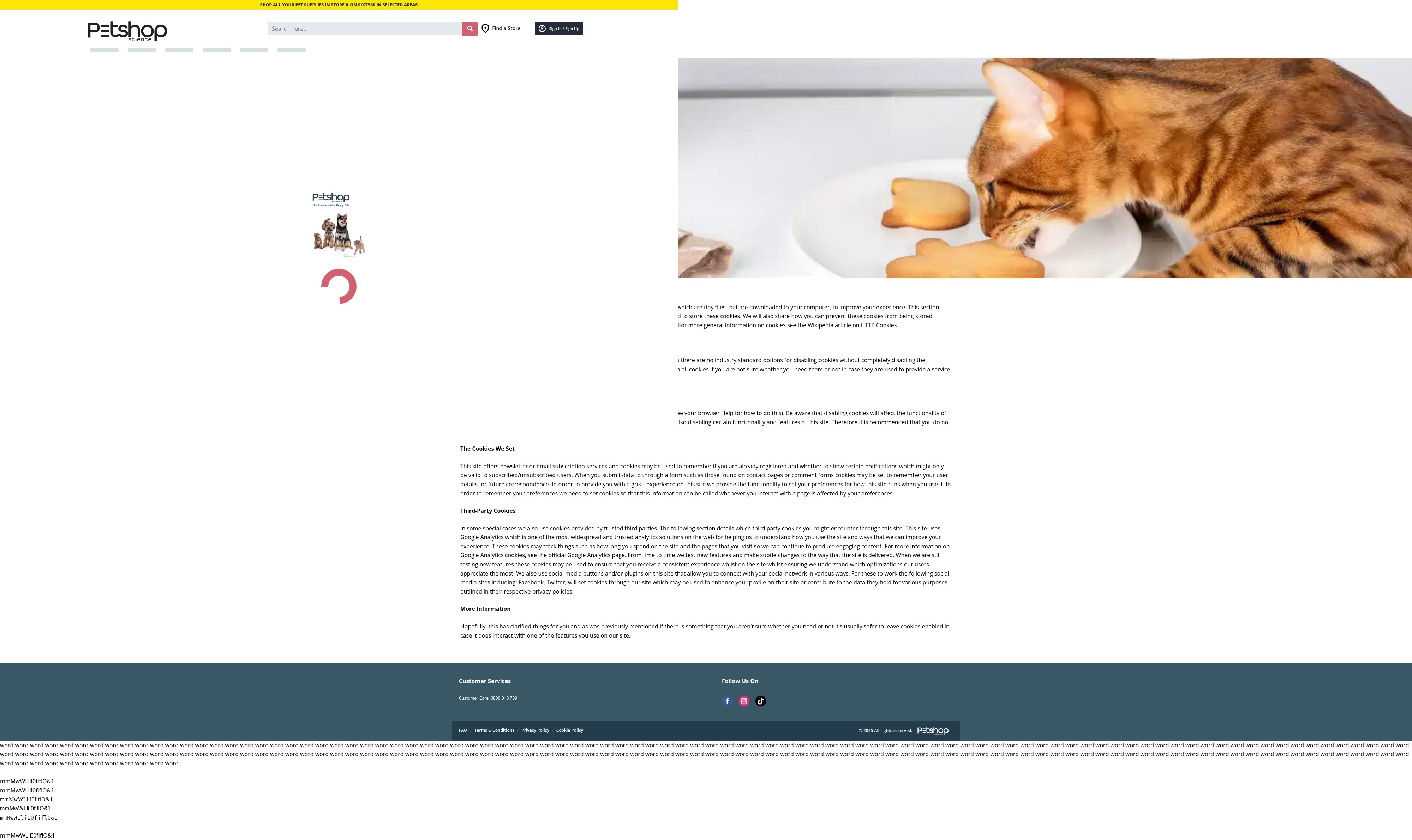 Screenshot of petshopscience.co.za