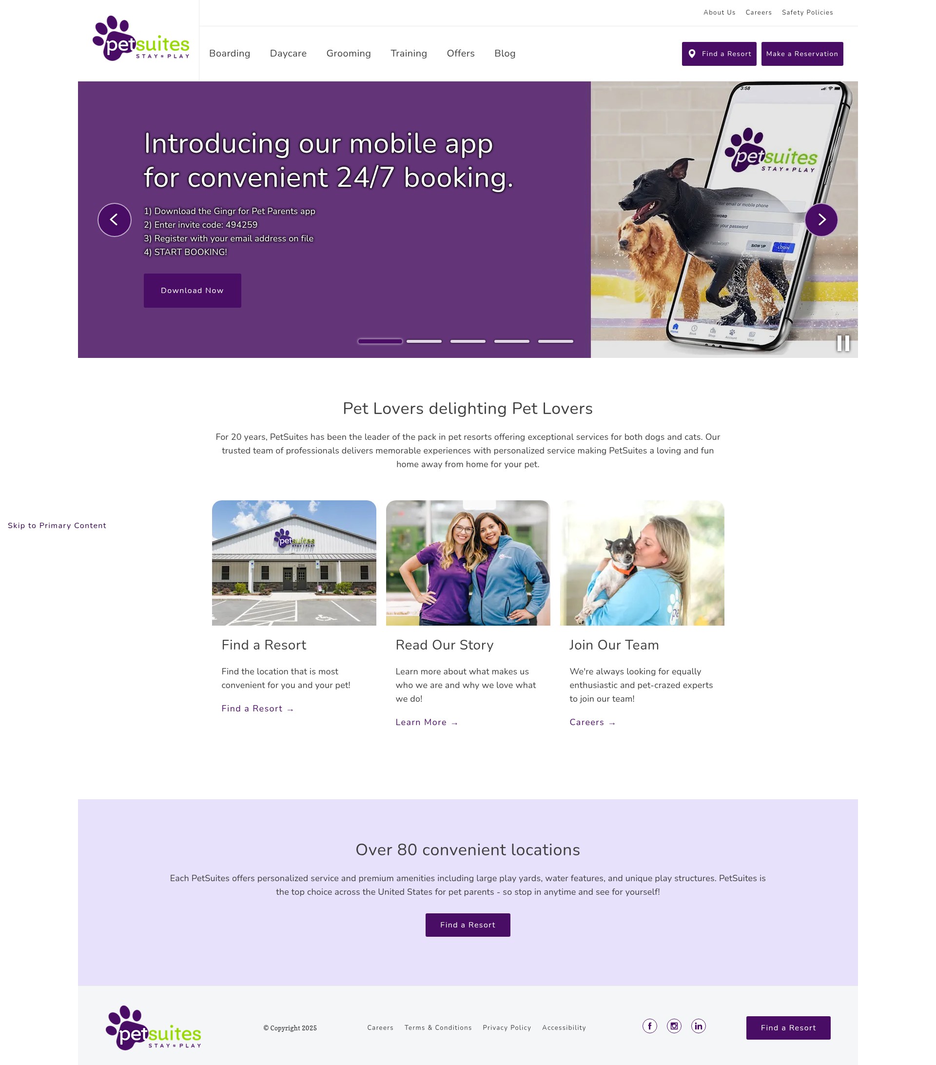 Screenshot of petsuitesofamerica.com
