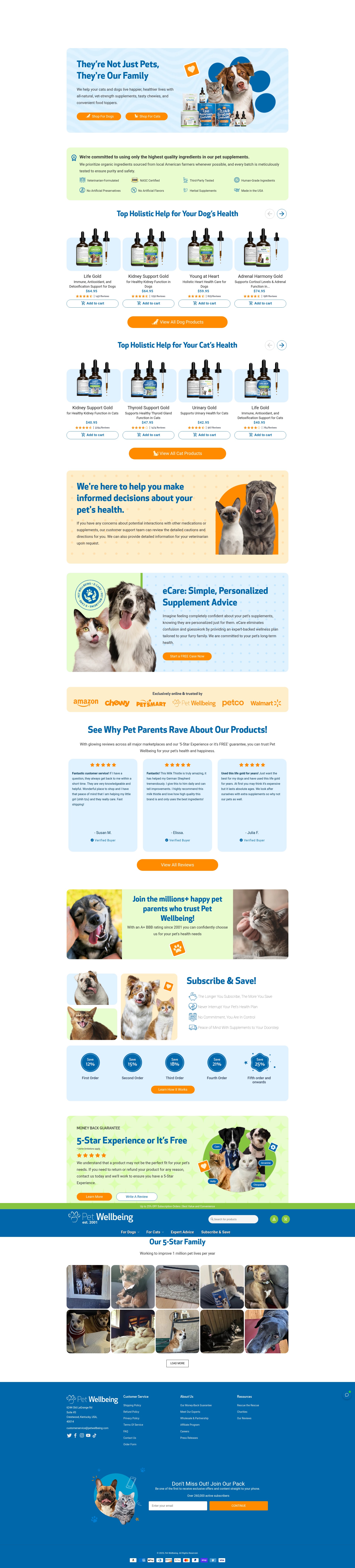Screenshot of petwellbeing.com