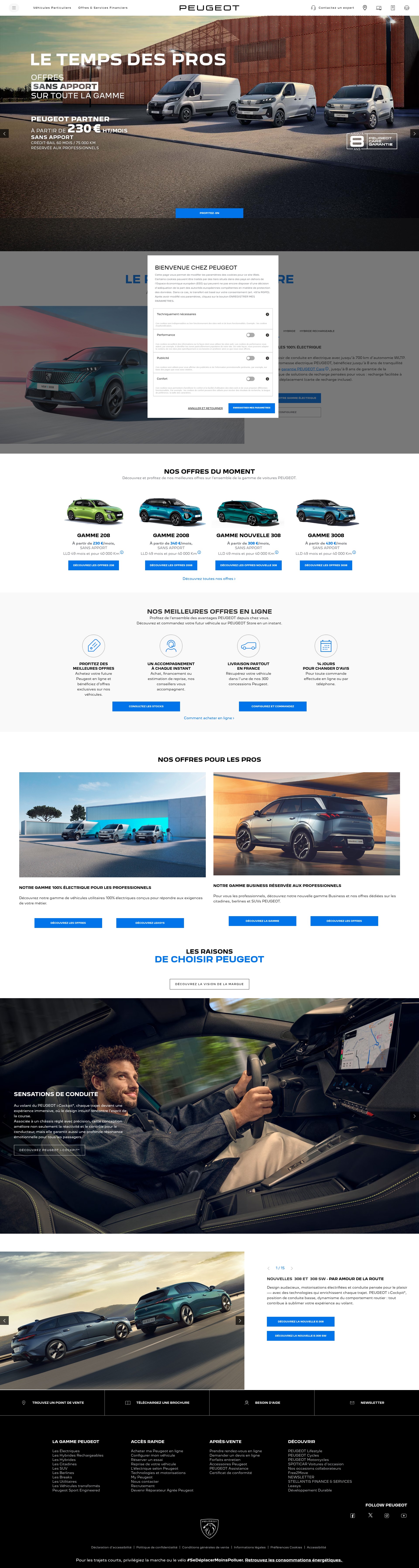 Screenshot of peugeot.fr
