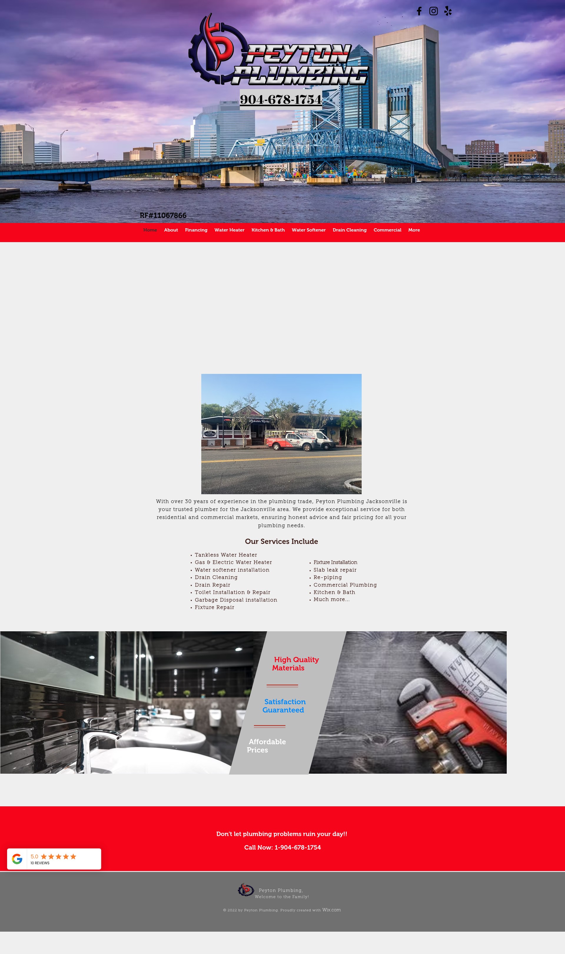 Screenshot of peytonplumbing.com