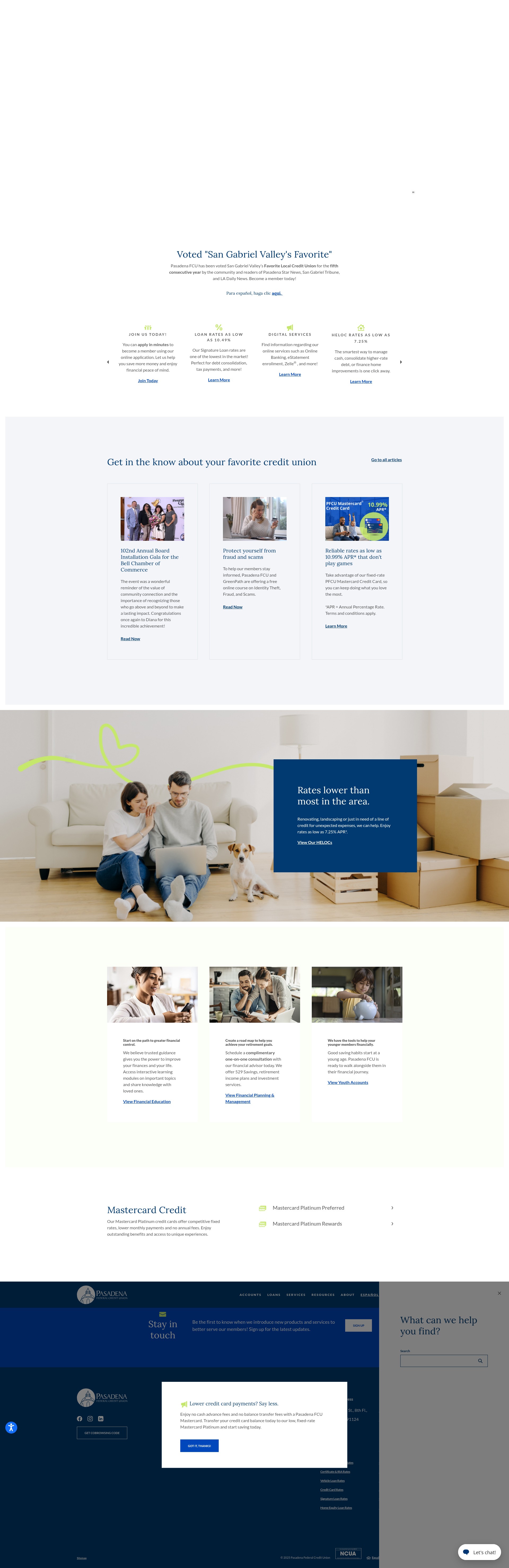 Screenshot of pfcu.org