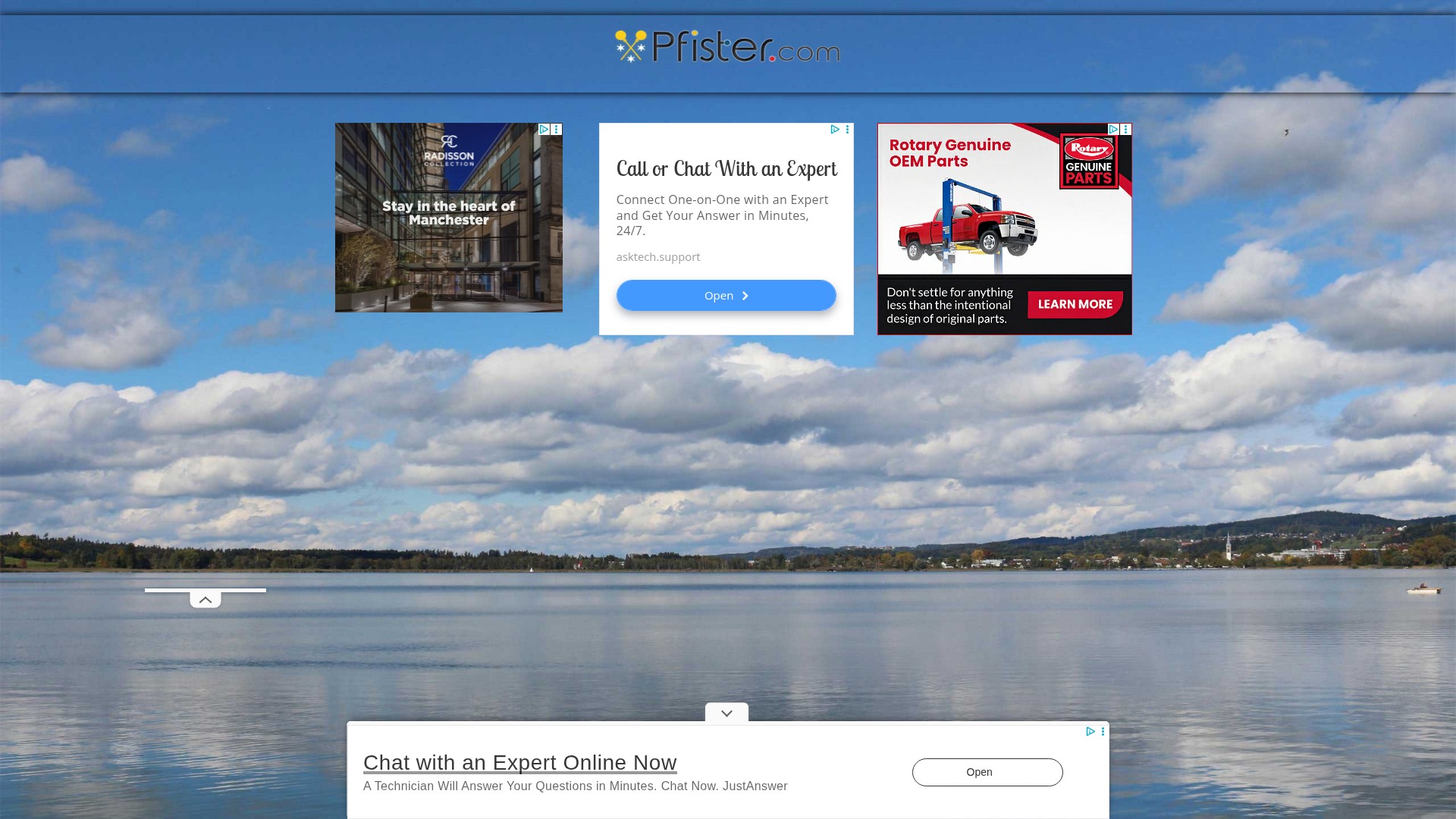 Screenshot of pfister.com