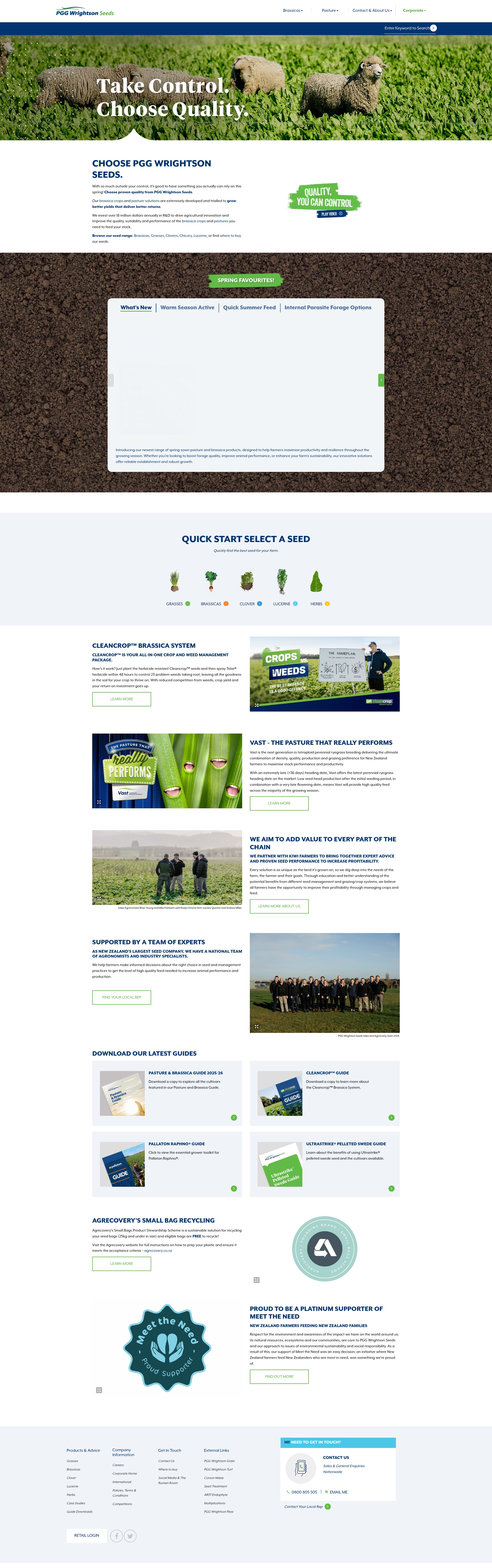 Screenshot of pggwrightsonseeds.com