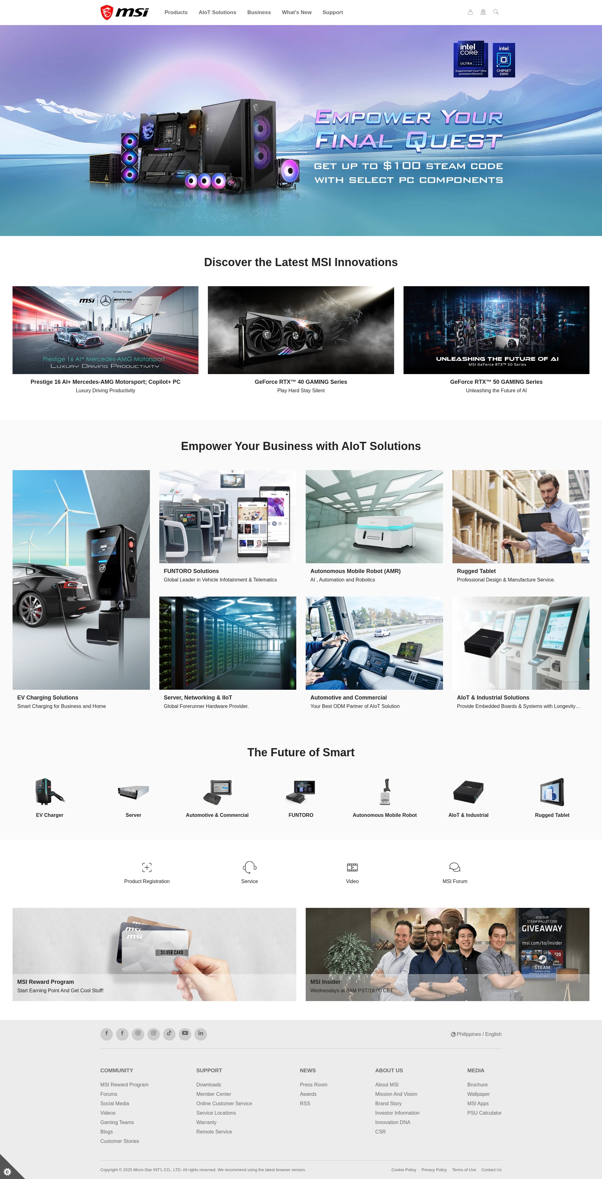 Screenshot of ph.msi.com