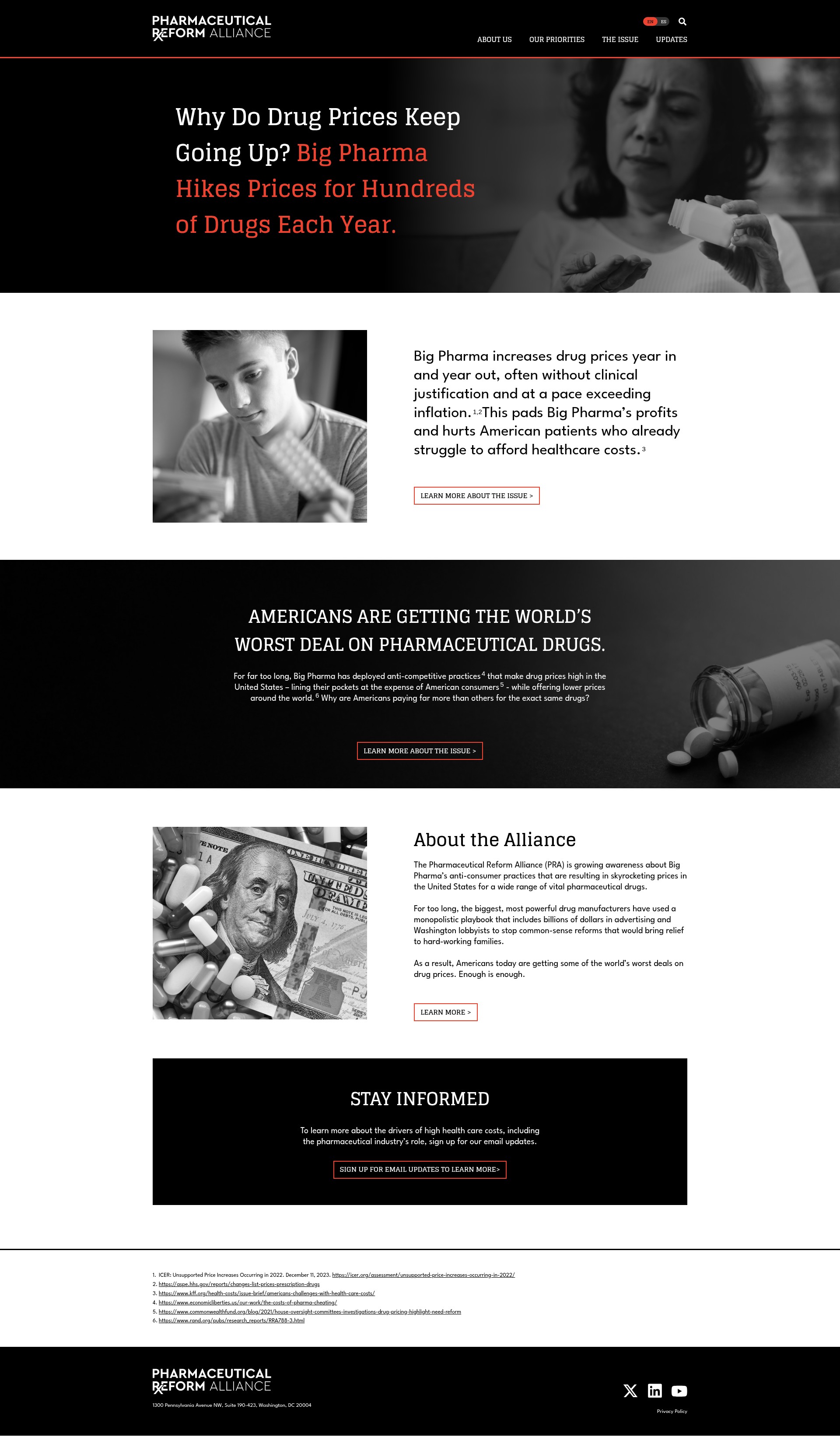 Screenshot of pharmareformalliance.com