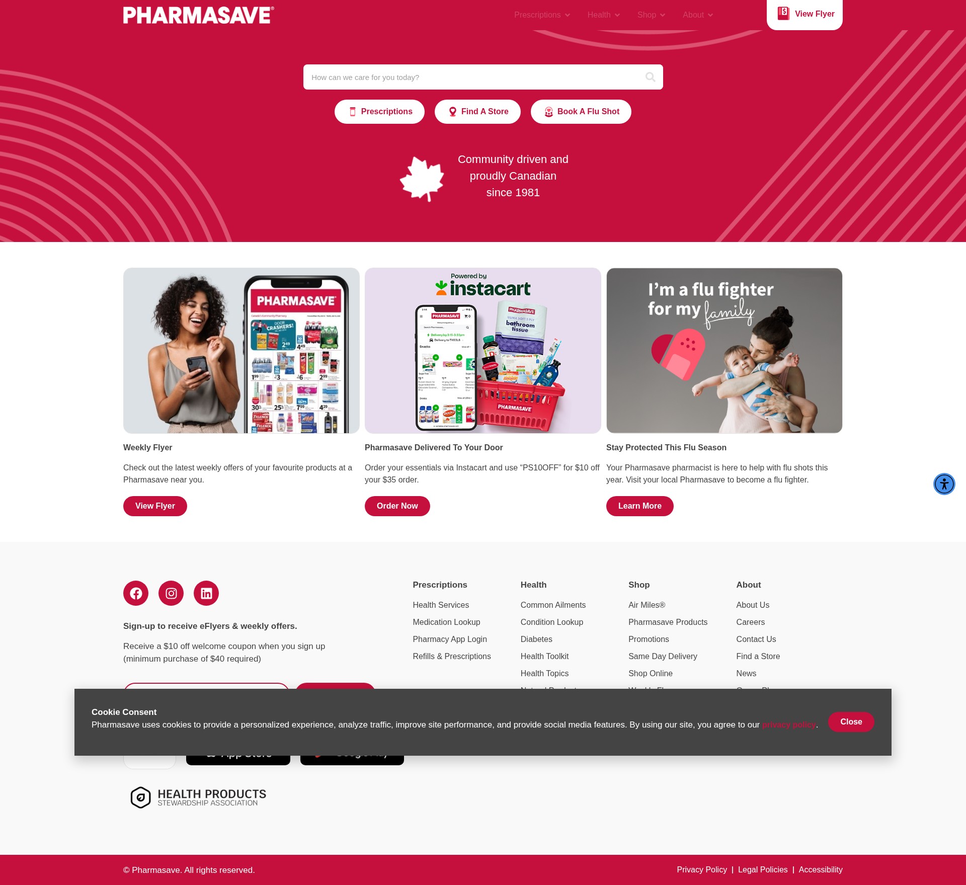 Screenshot of pharmasave.com