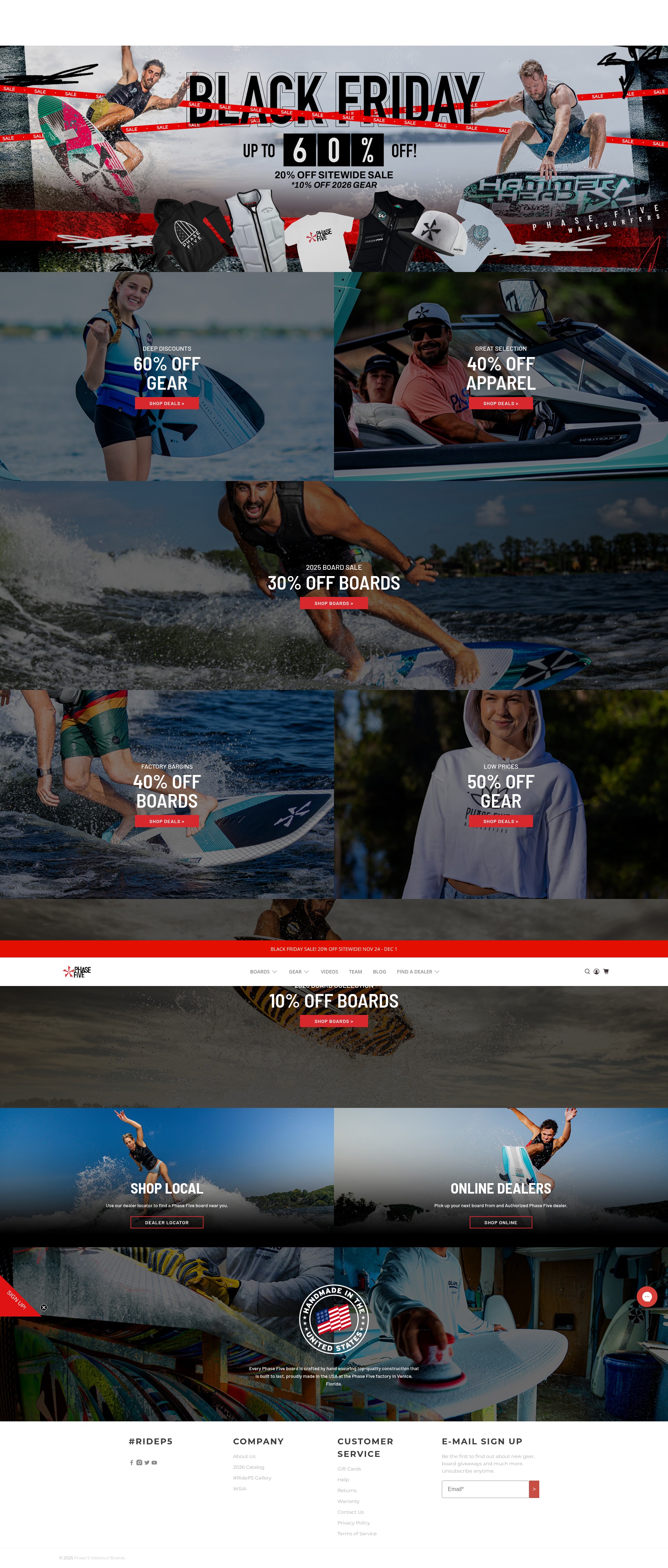 Screenshot of phase5boards.com