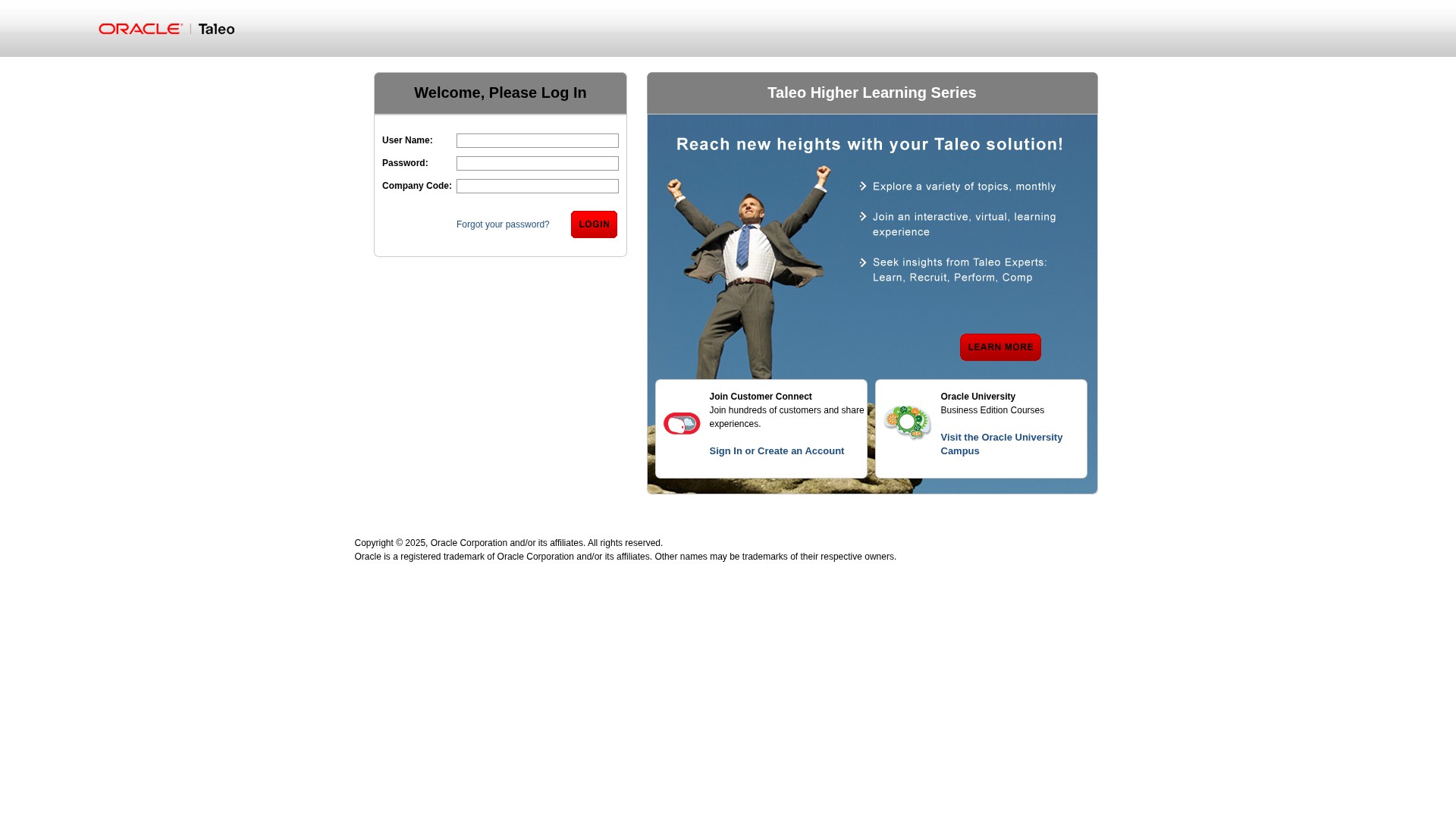 Screenshot of phg.tbe.taleo.net