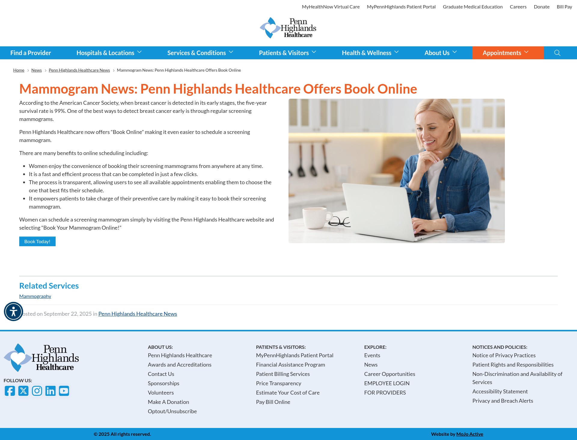 Screenshot of phhealthcare.org