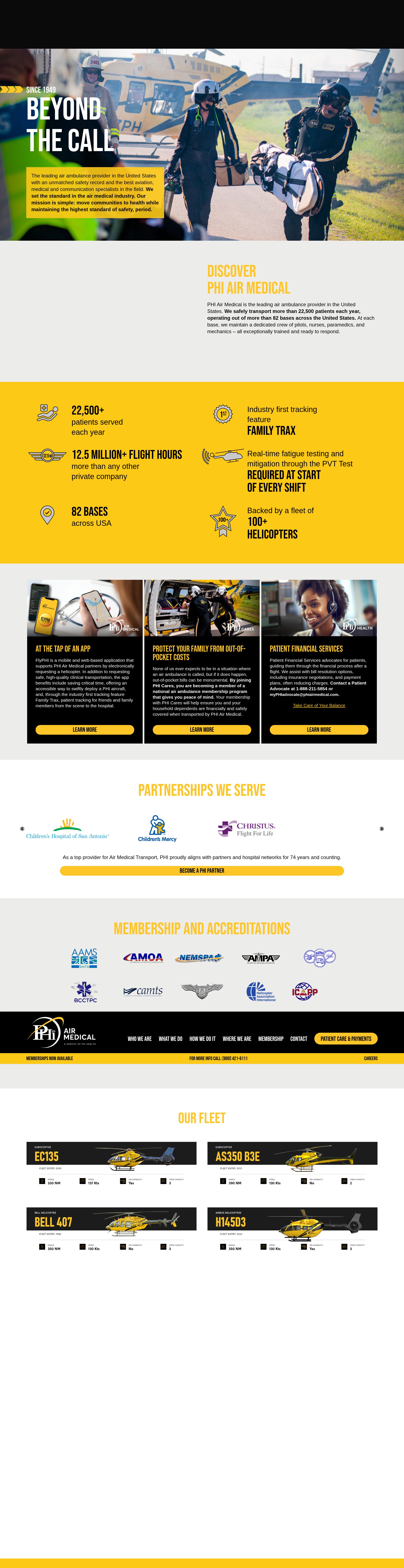 Screenshot of phiairmedical.com