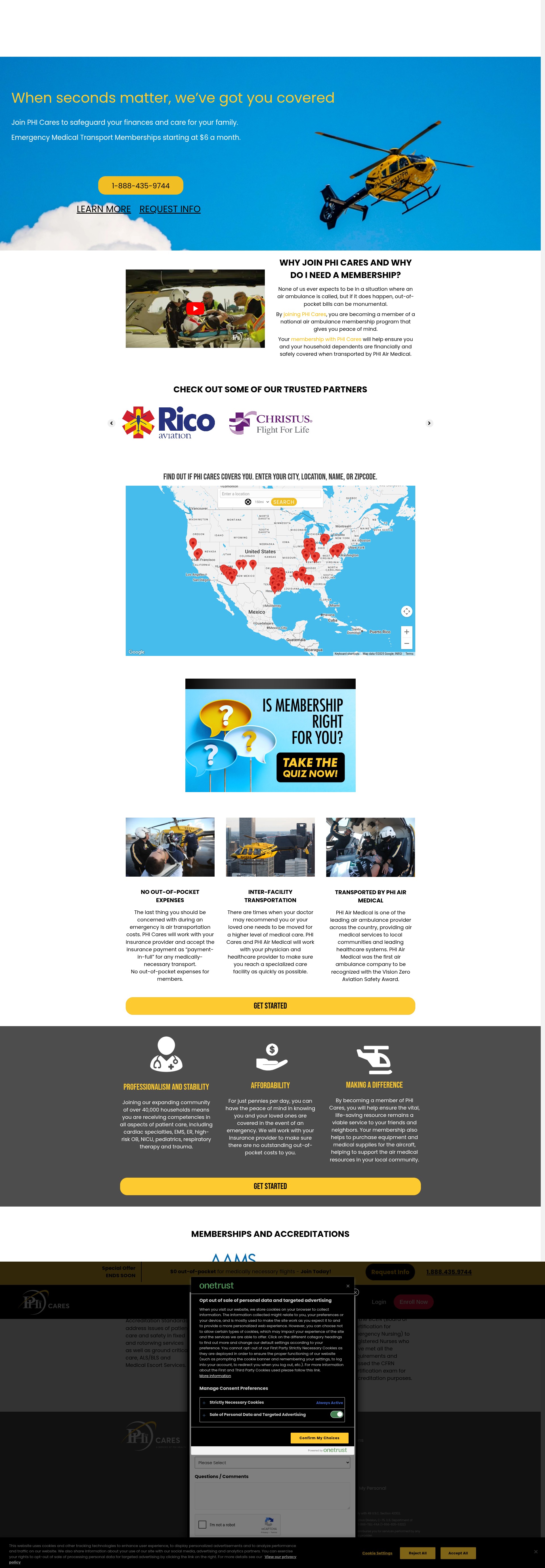 Screenshot of phicares.com