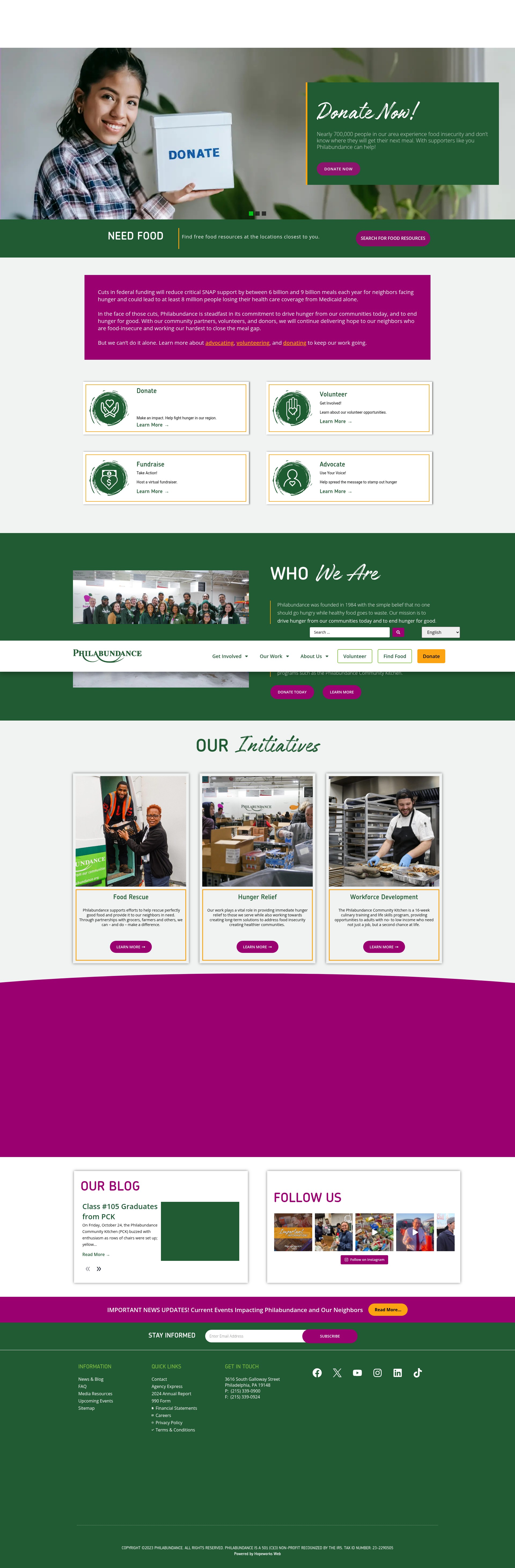 Screenshot of philabundance.org