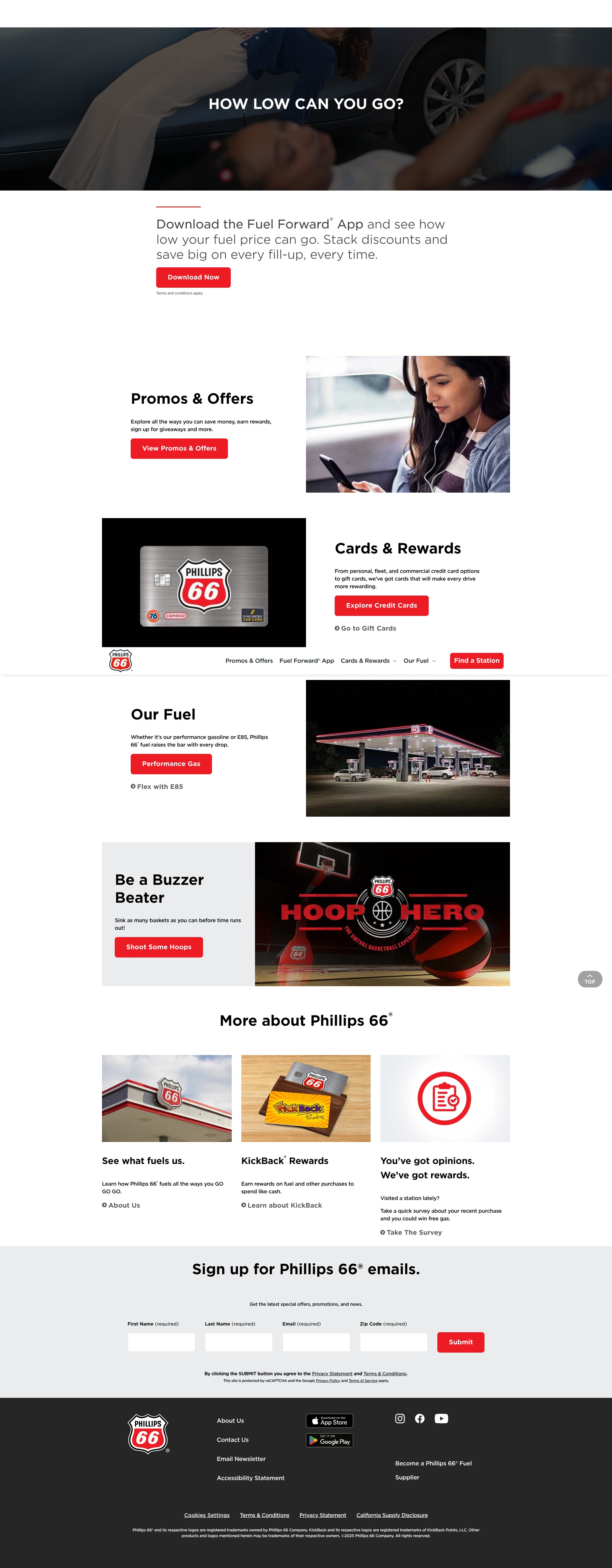 Screenshot of phillips66gas.com
