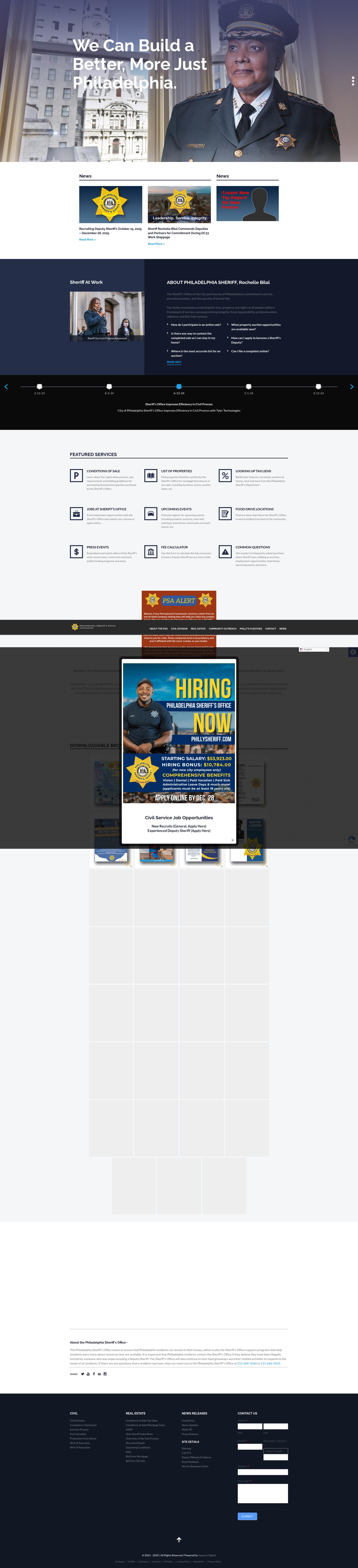 Screenshot of phillysheriff.com