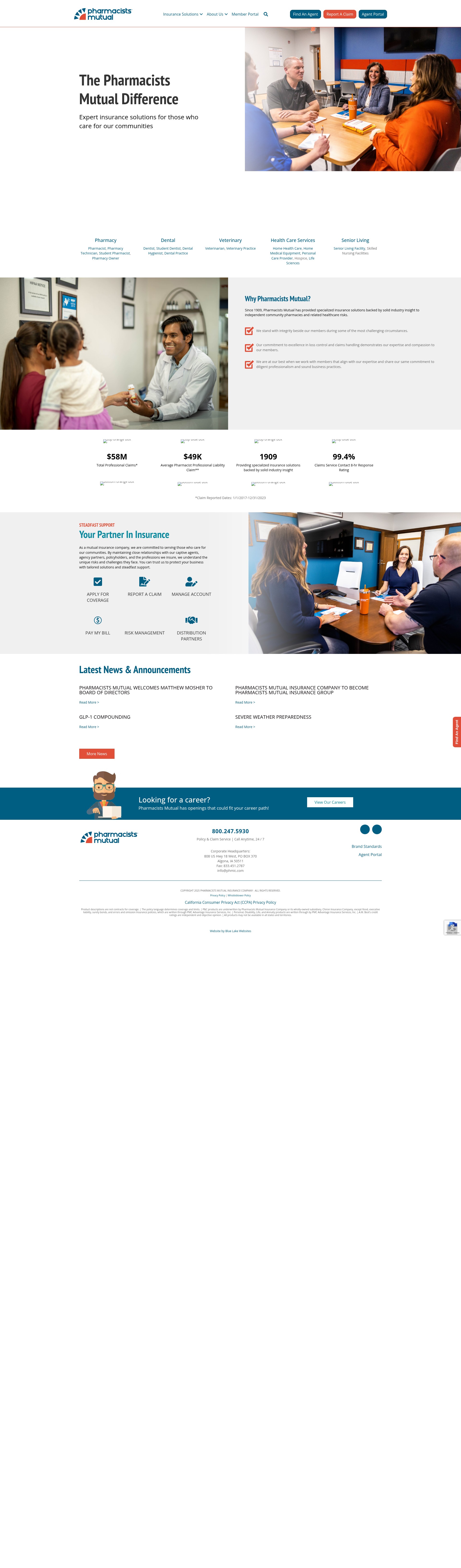 Screenshot of phmic.com