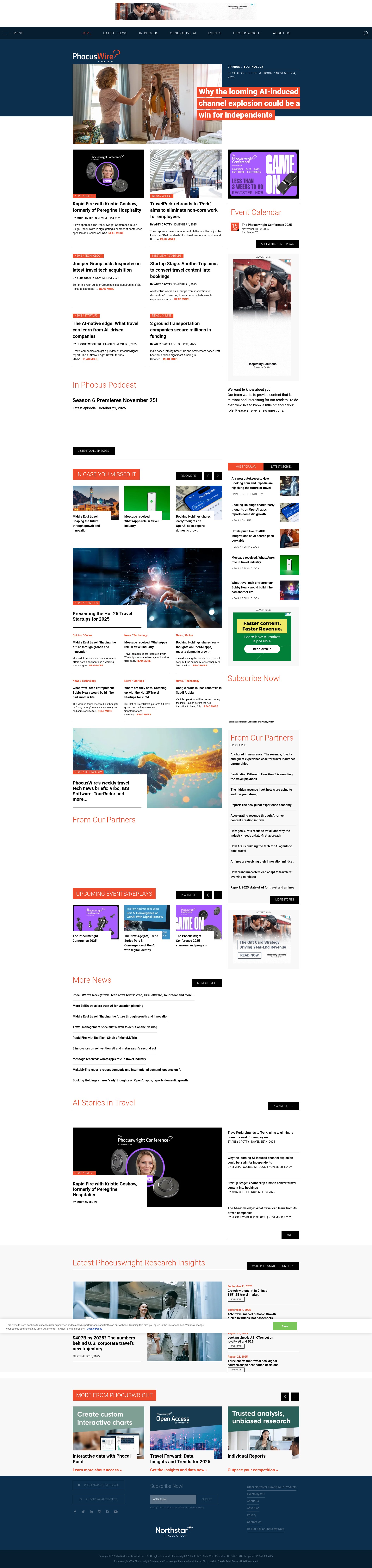 Screenshot of phocuswire.com