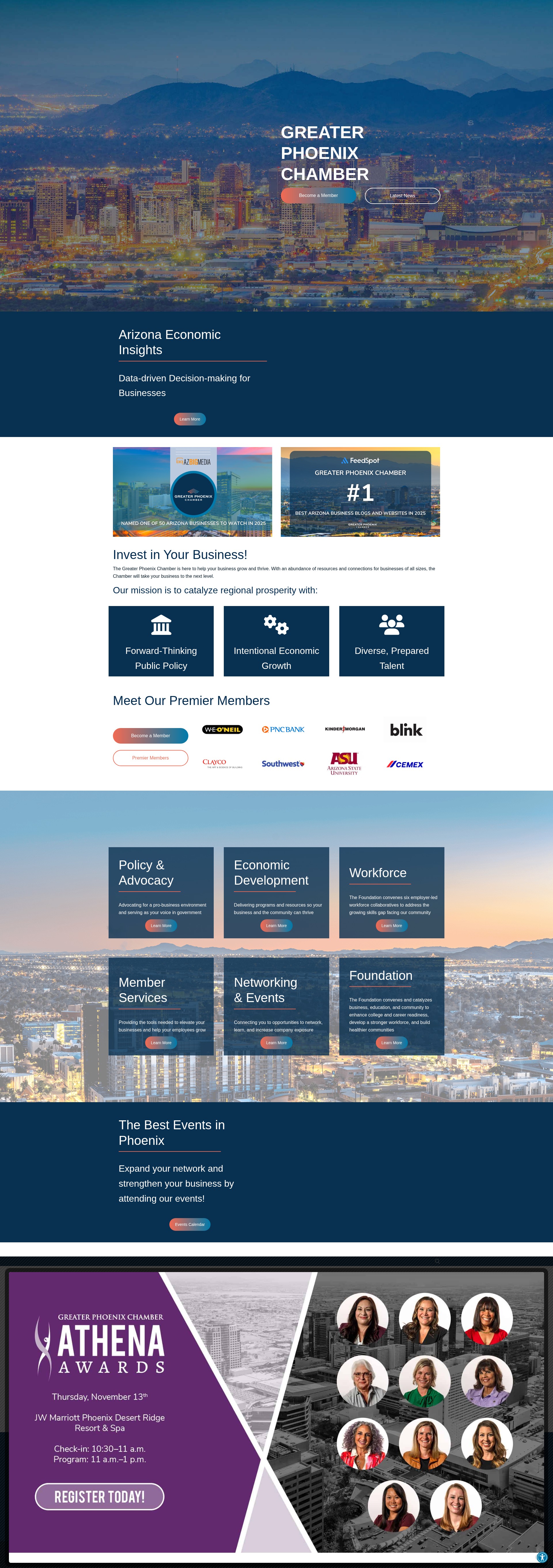 Screenshot of phoenixchamber.com