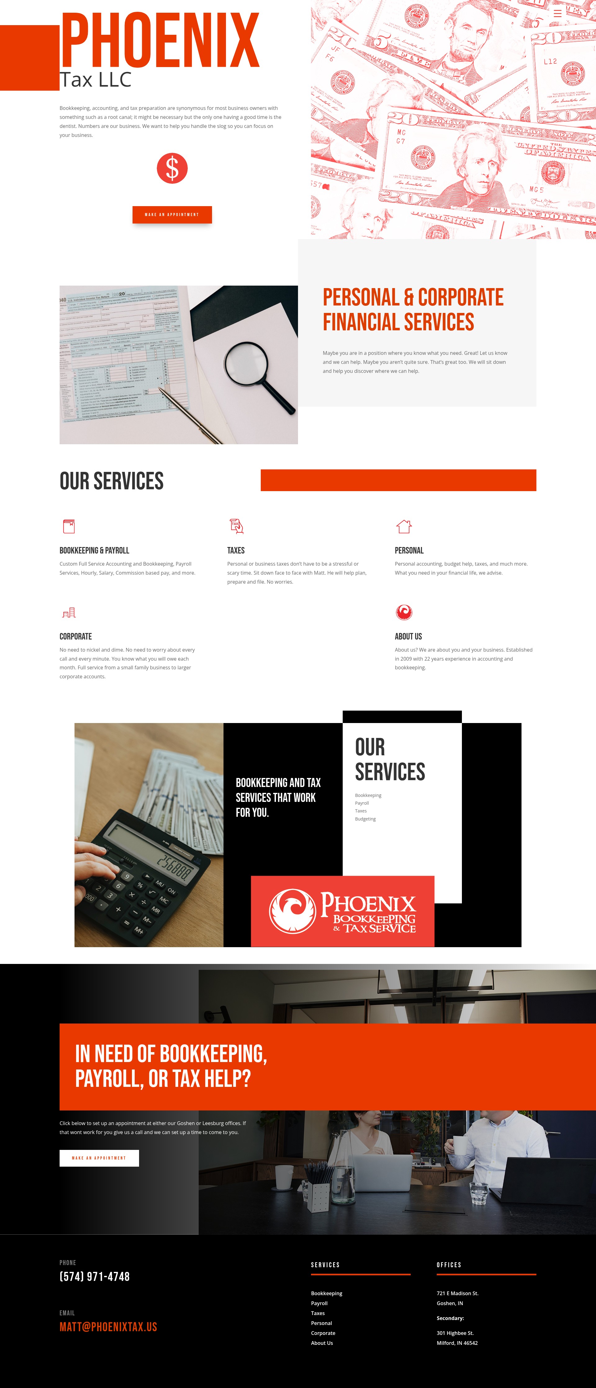 Screenshot of phoenixtaxllc.com