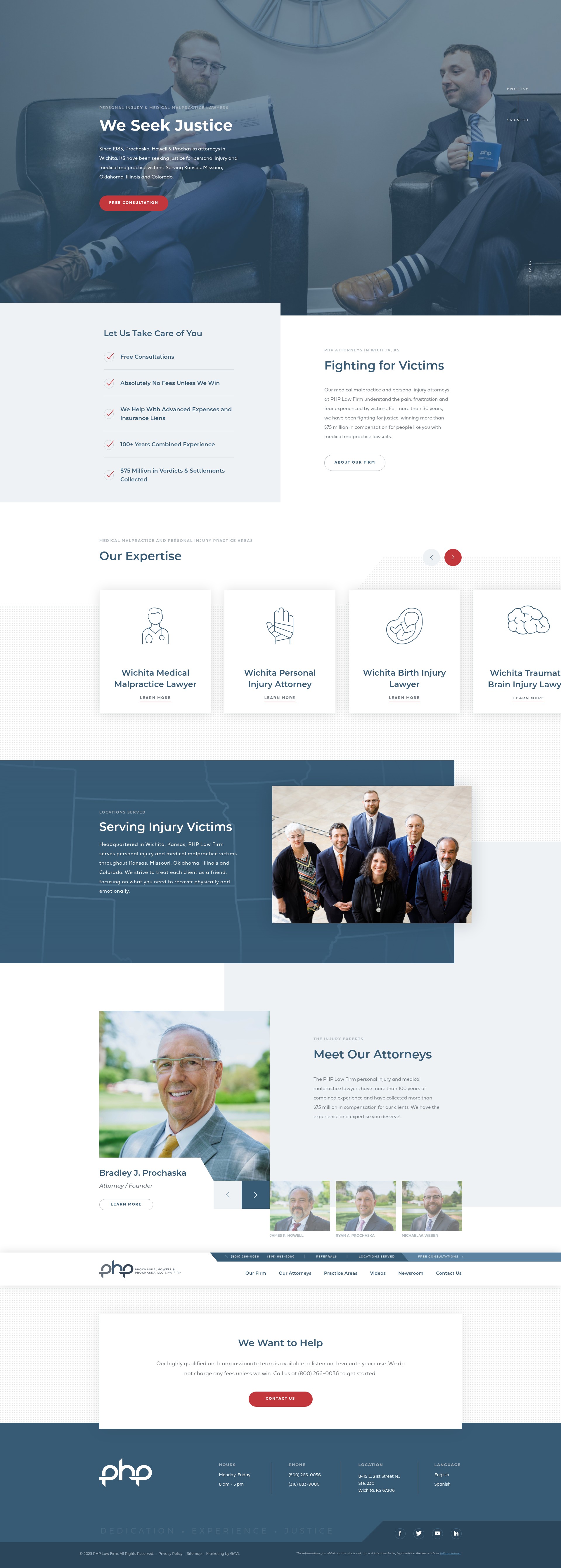 Screenshot of phpattorneys.com