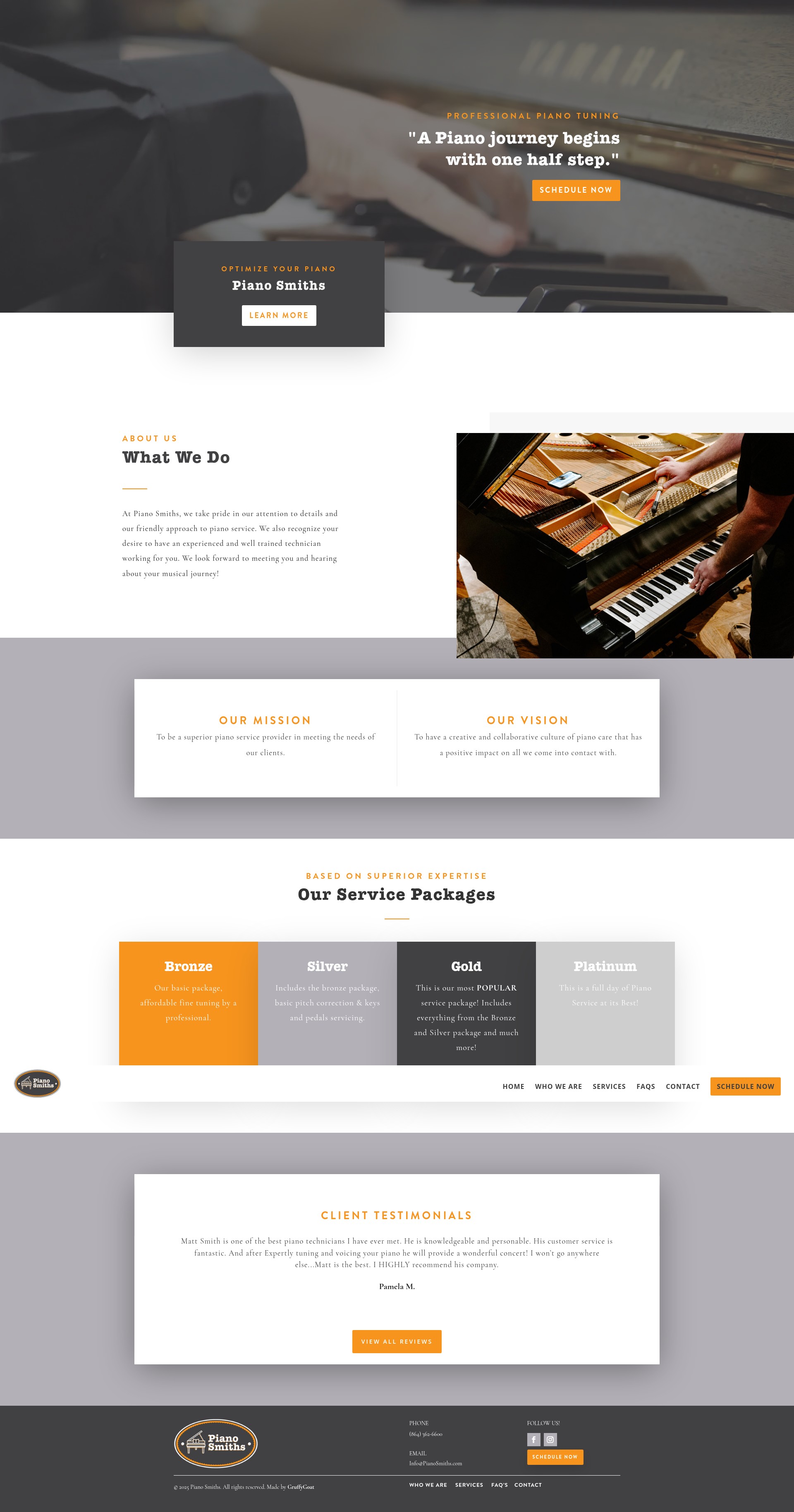 Screenshot of pianosmiths.com