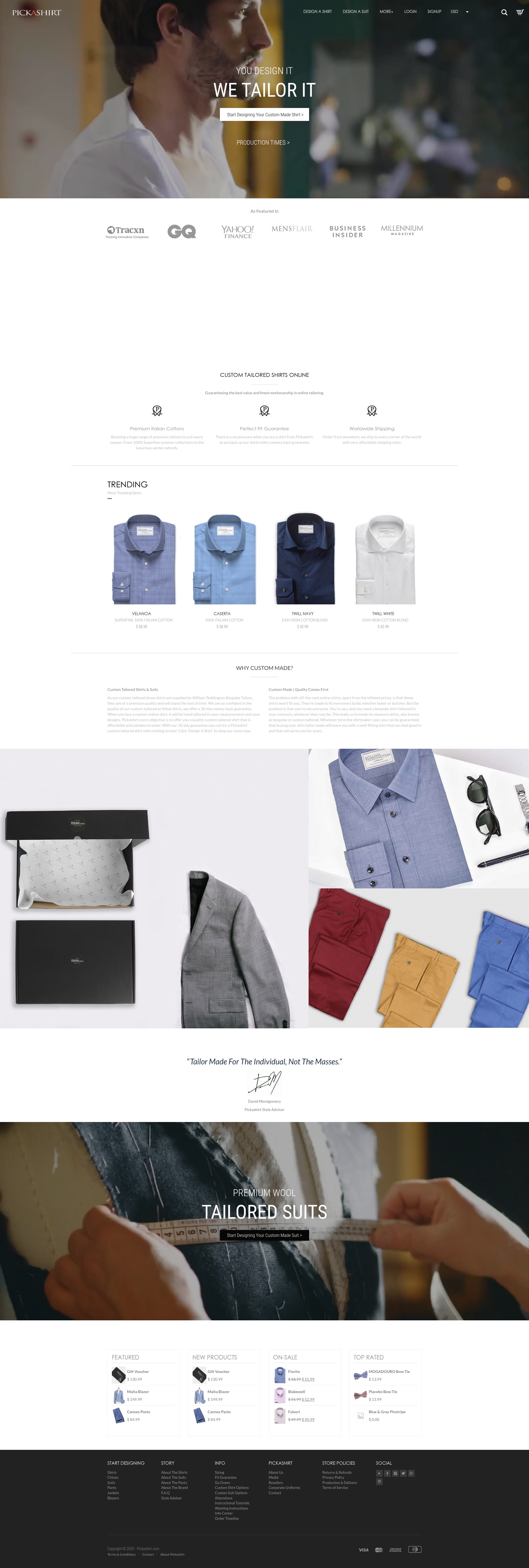 Screenshot of pickashirt.com