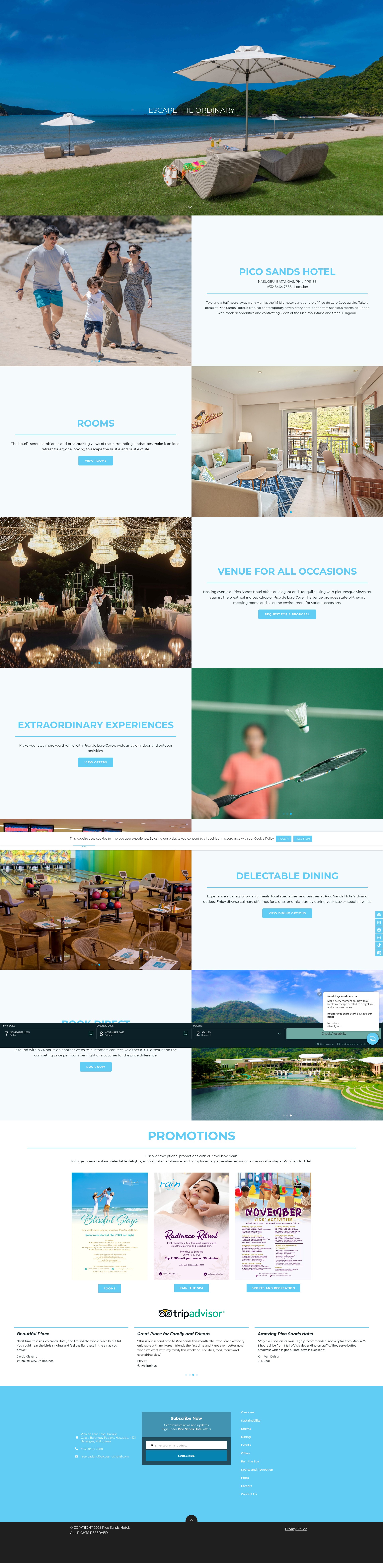Screenshot of picosandshotel.com