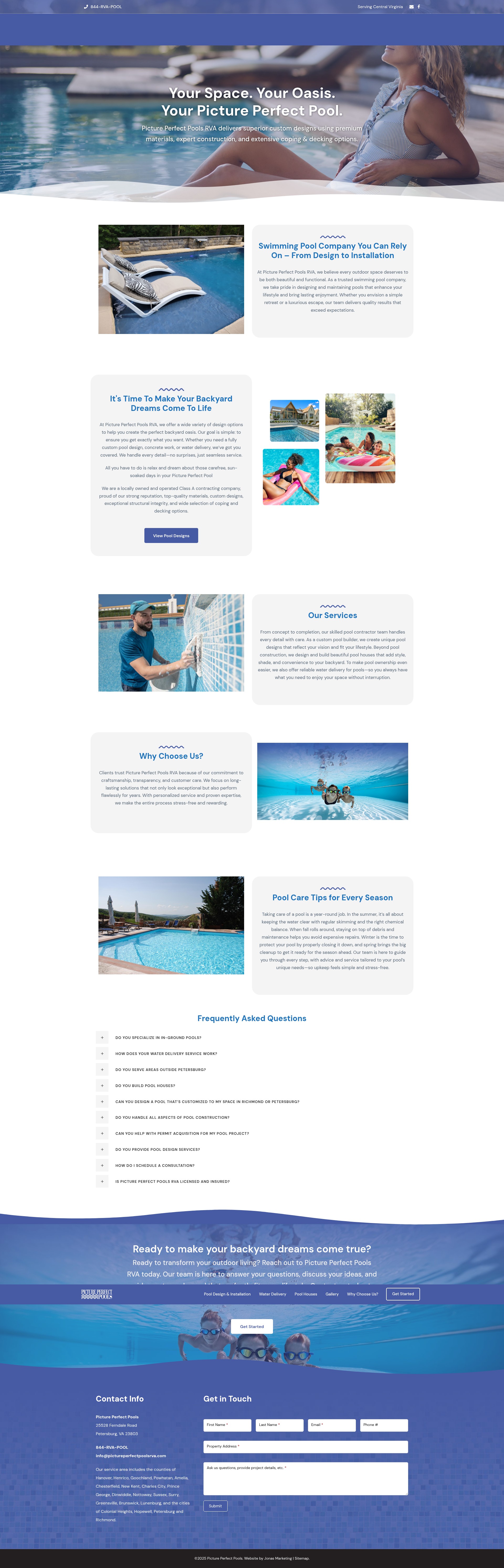 Screenshot of pictureperfectpoolsrva.com