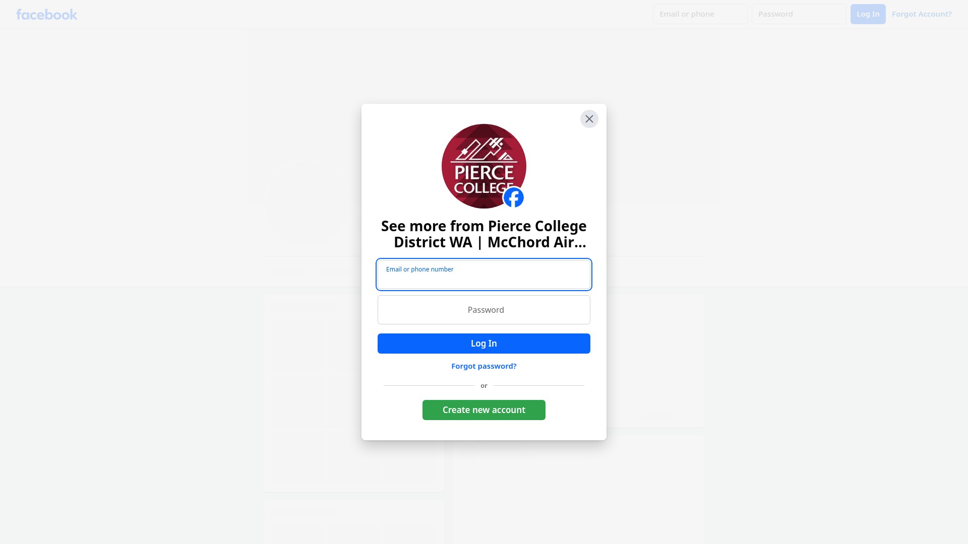 Screenshot of pierce.ctc.edu