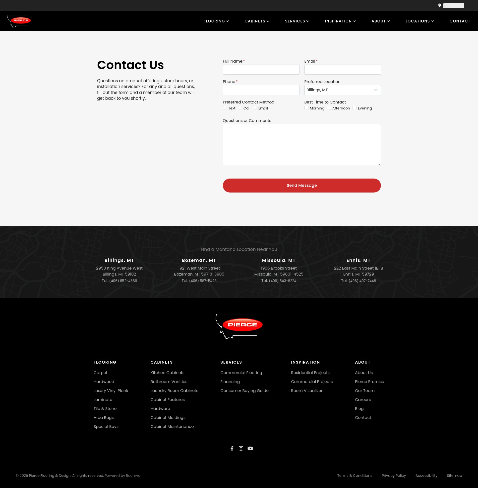 Screenshot of pierceflooring.com