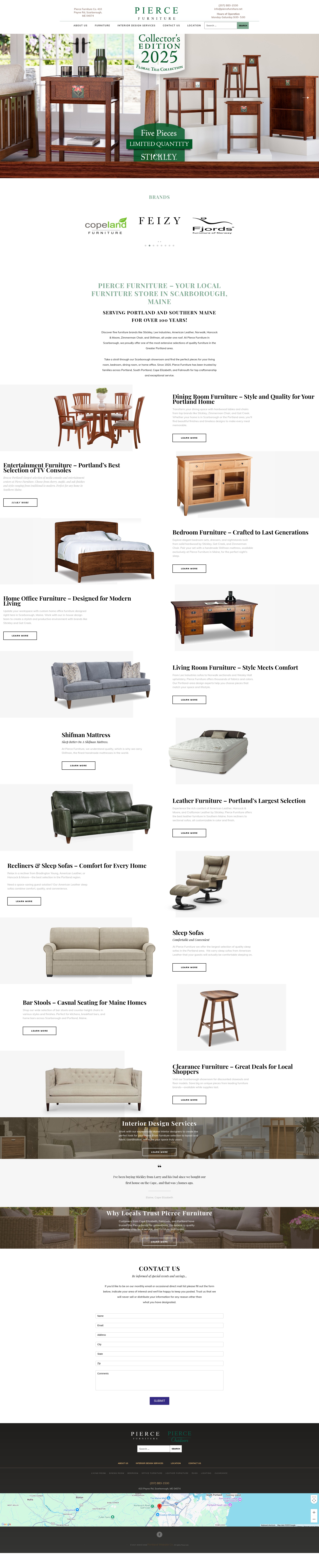 Screenshot of piercefurniture.net
