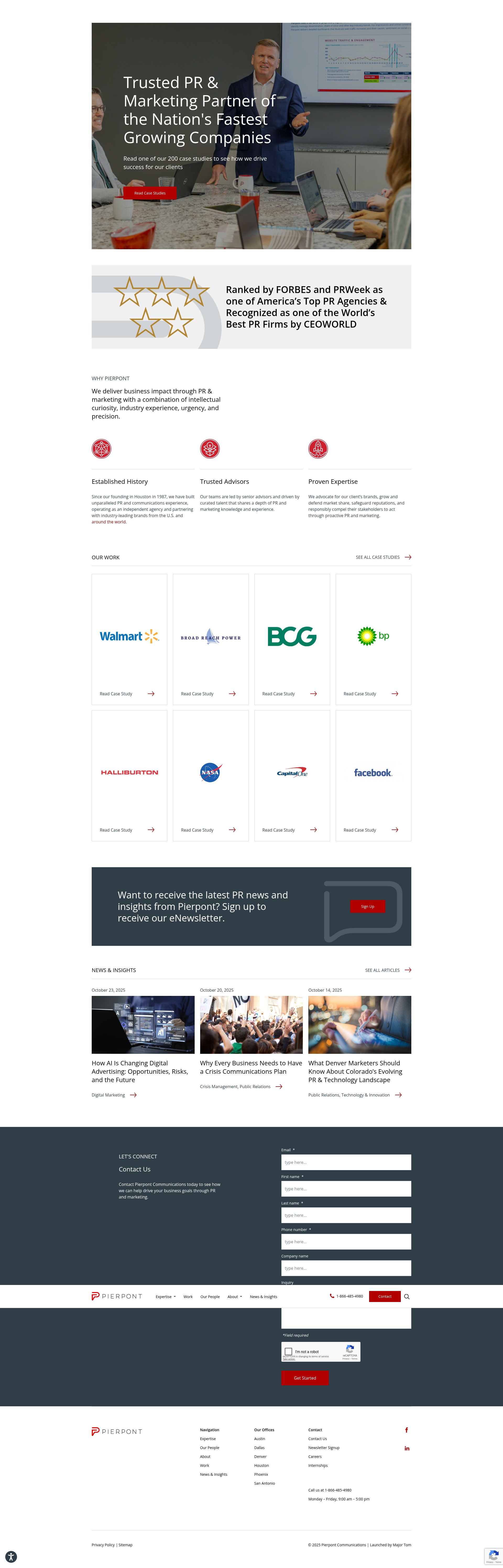 Screenshot of piercom.com