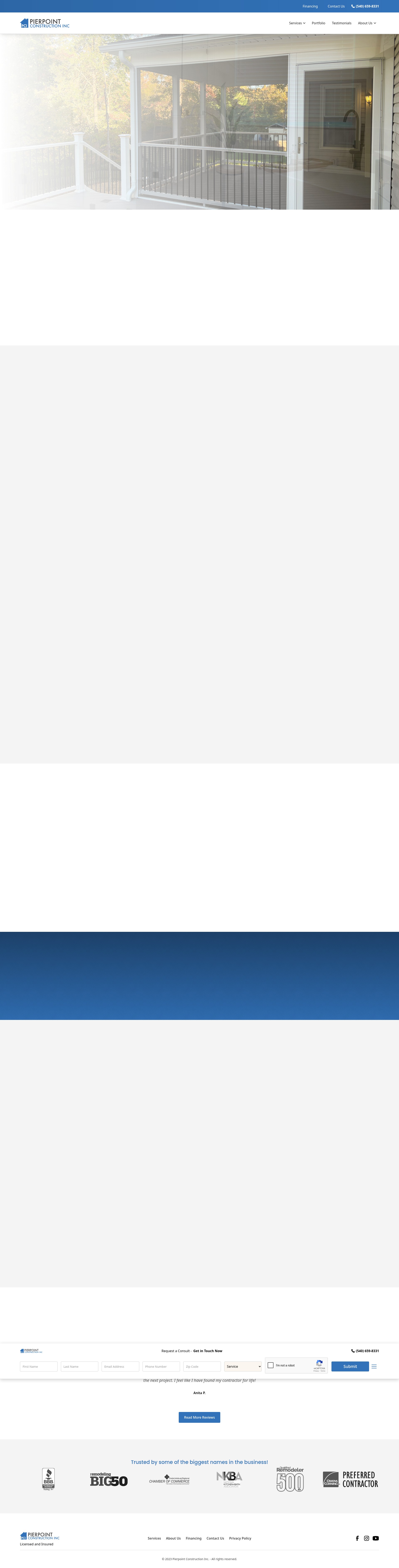 Screenshot of pierpointconstruction.com