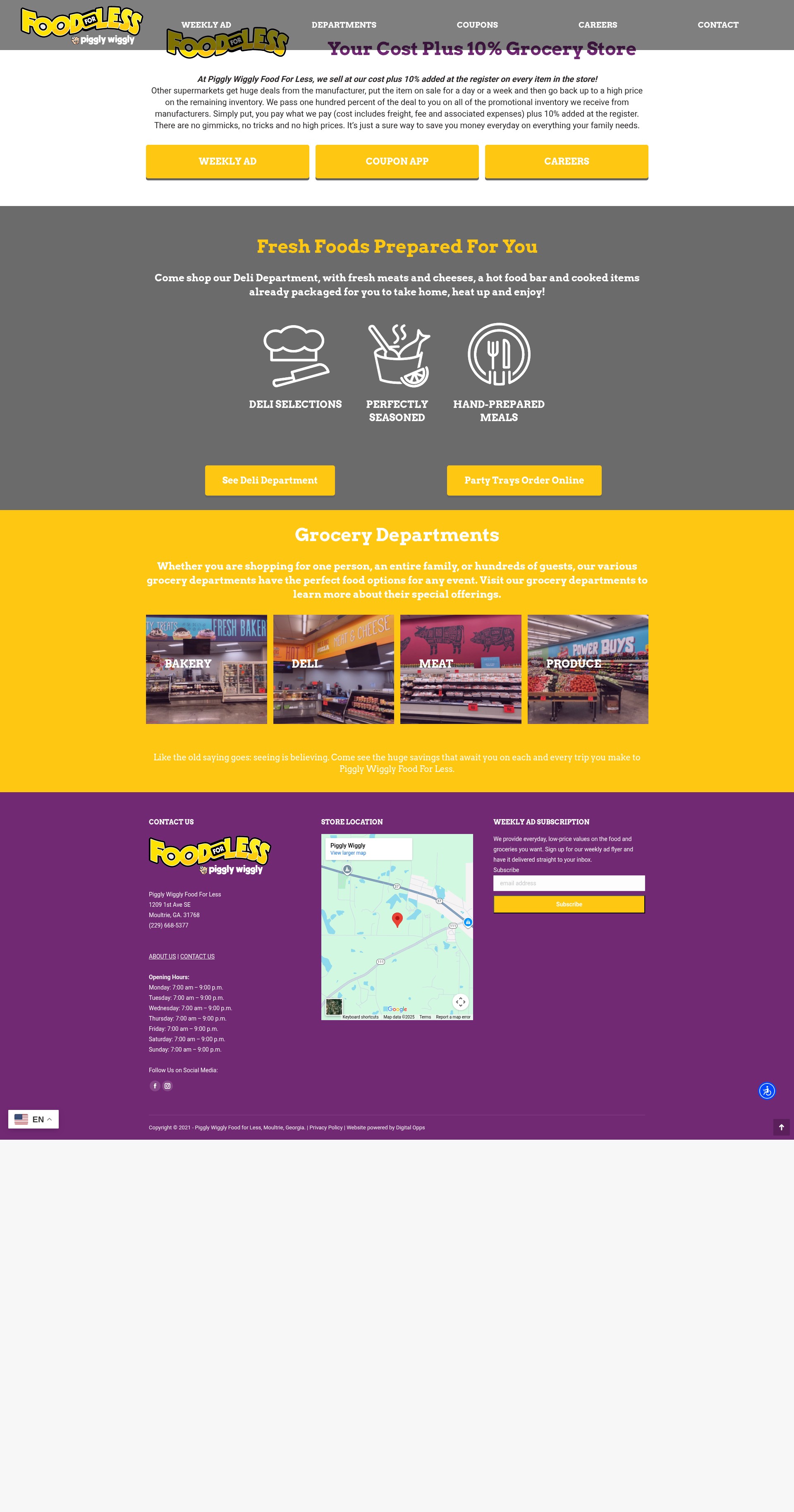 Screenshot of pigglywigglymoultriega.com