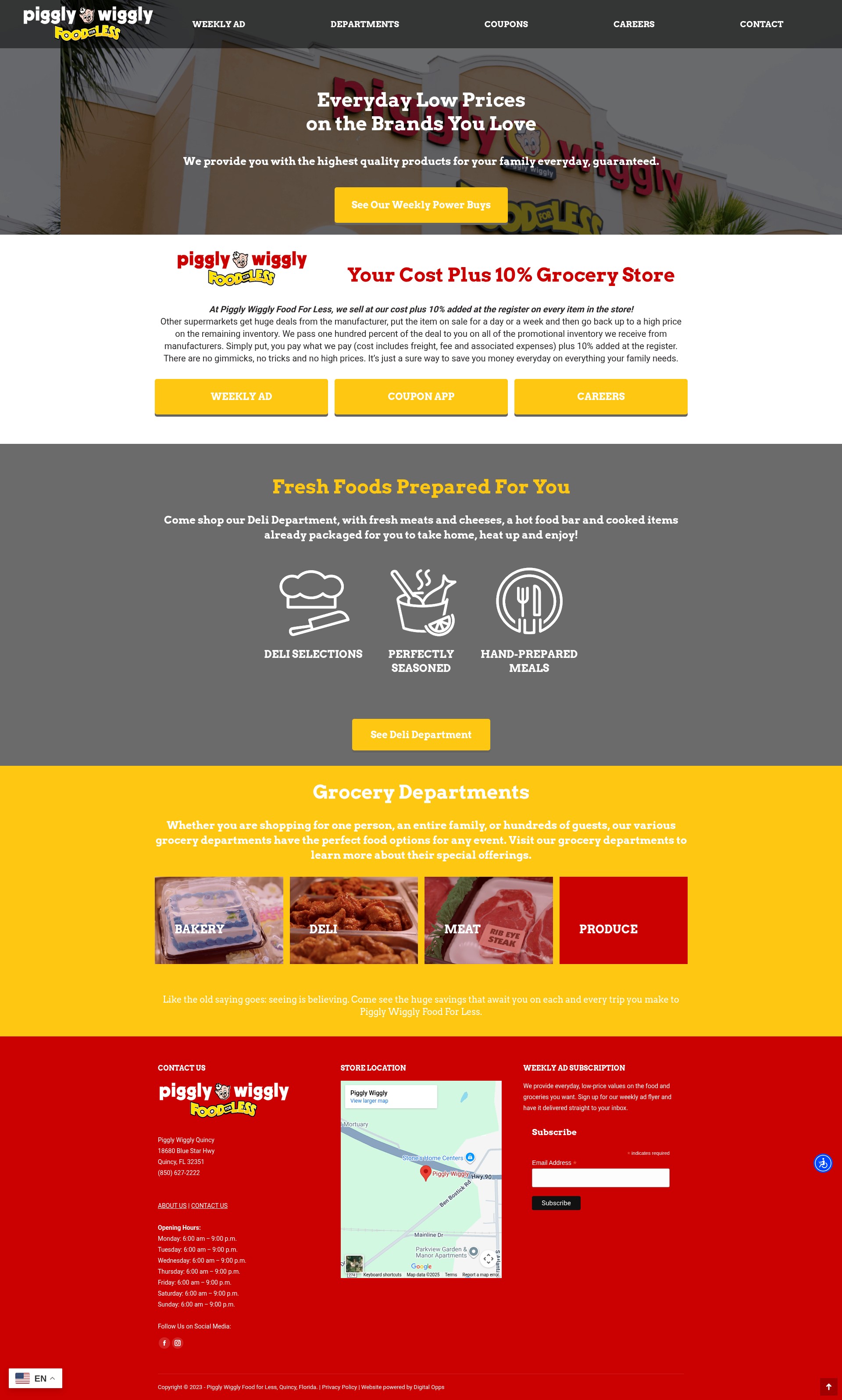 Screenshot of pigglywigglyquincy.com