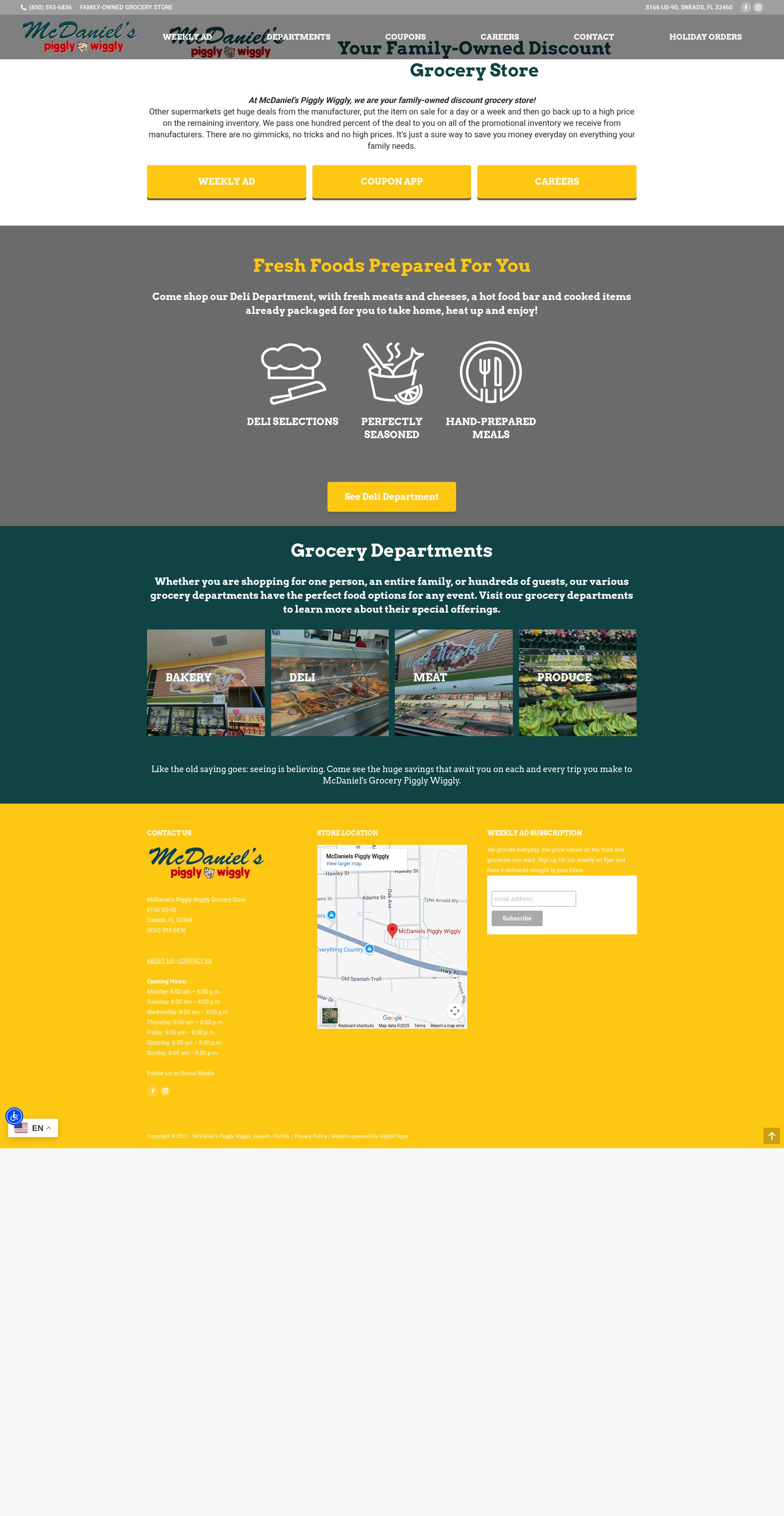 Screenshot of pigglywigglysneadsfl.com