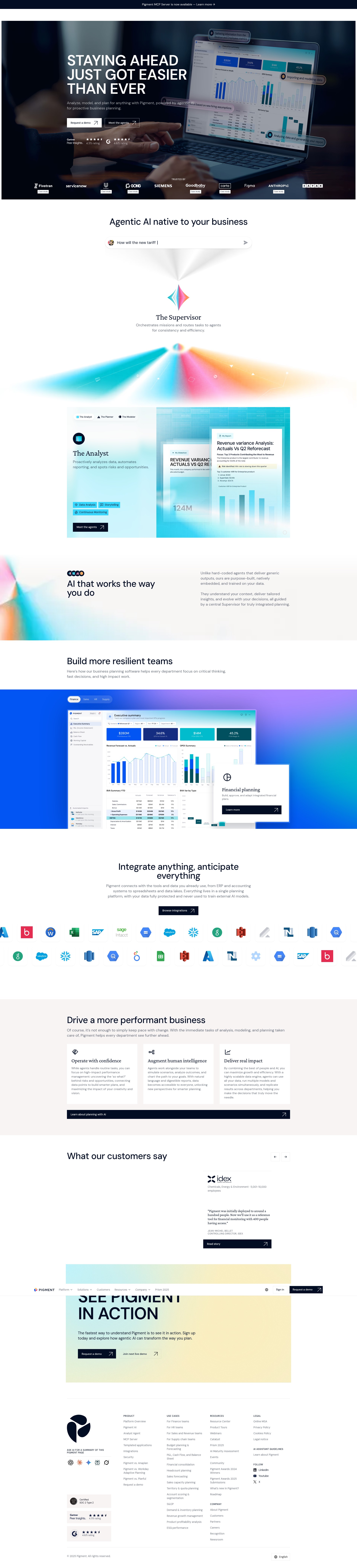 Screenshot of pigment.com
