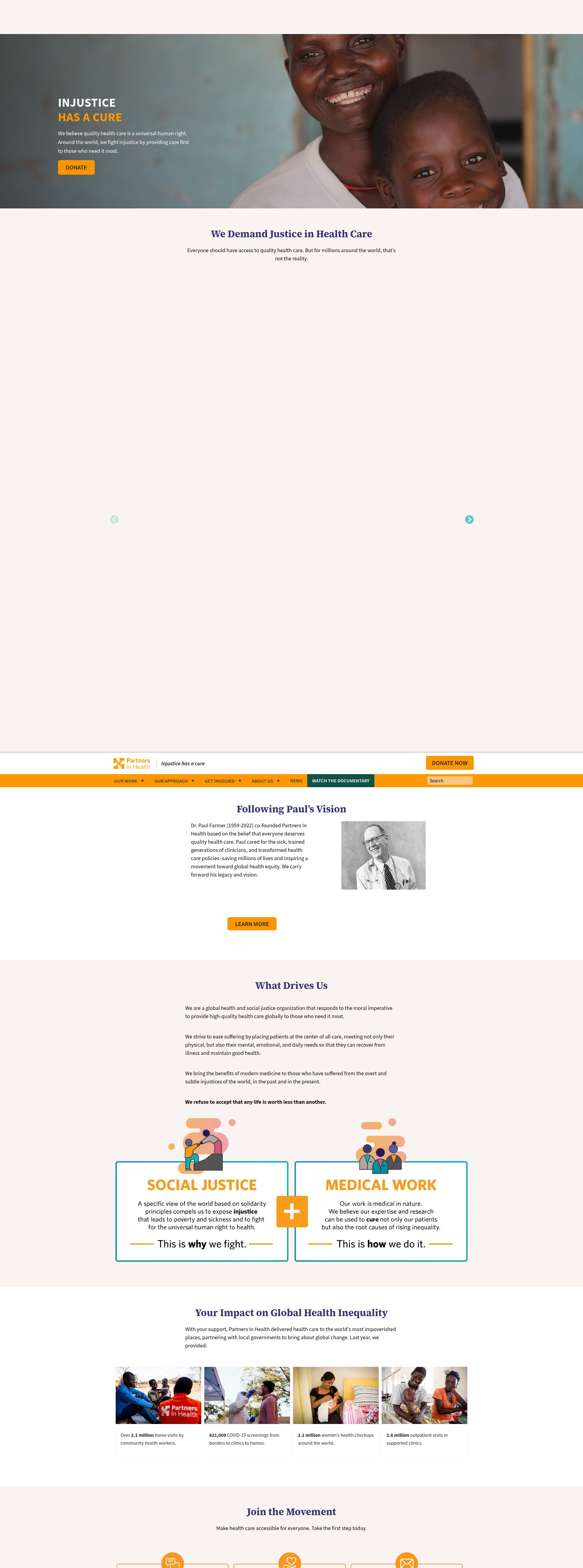 Screenshot of pih.org