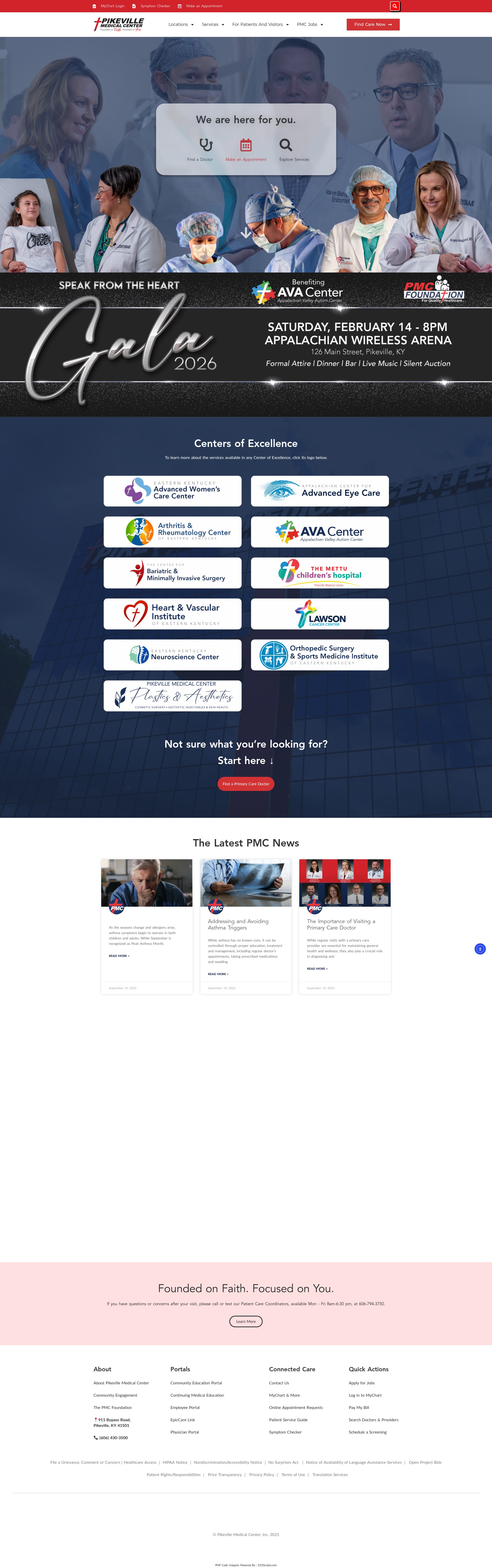 Screenshot of pikevillehospital.org