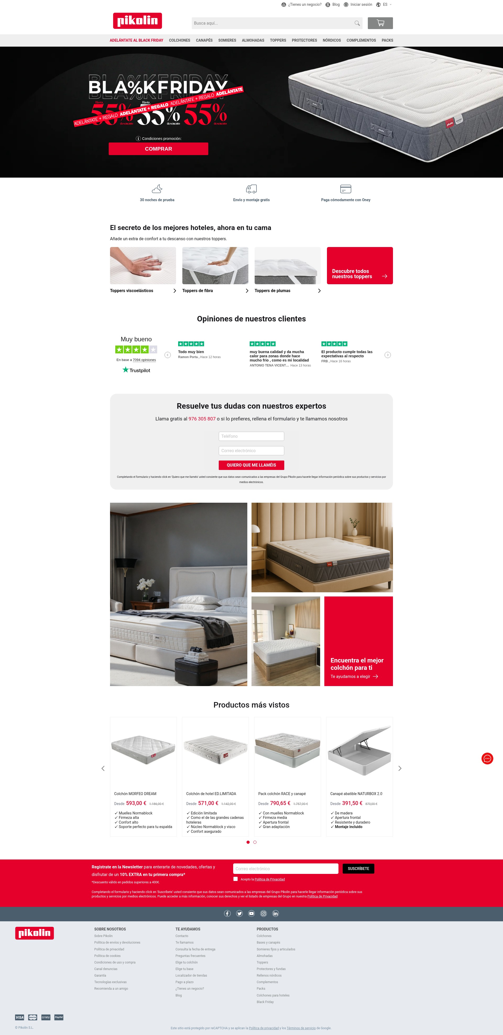 Screenshot of pikolin.com
