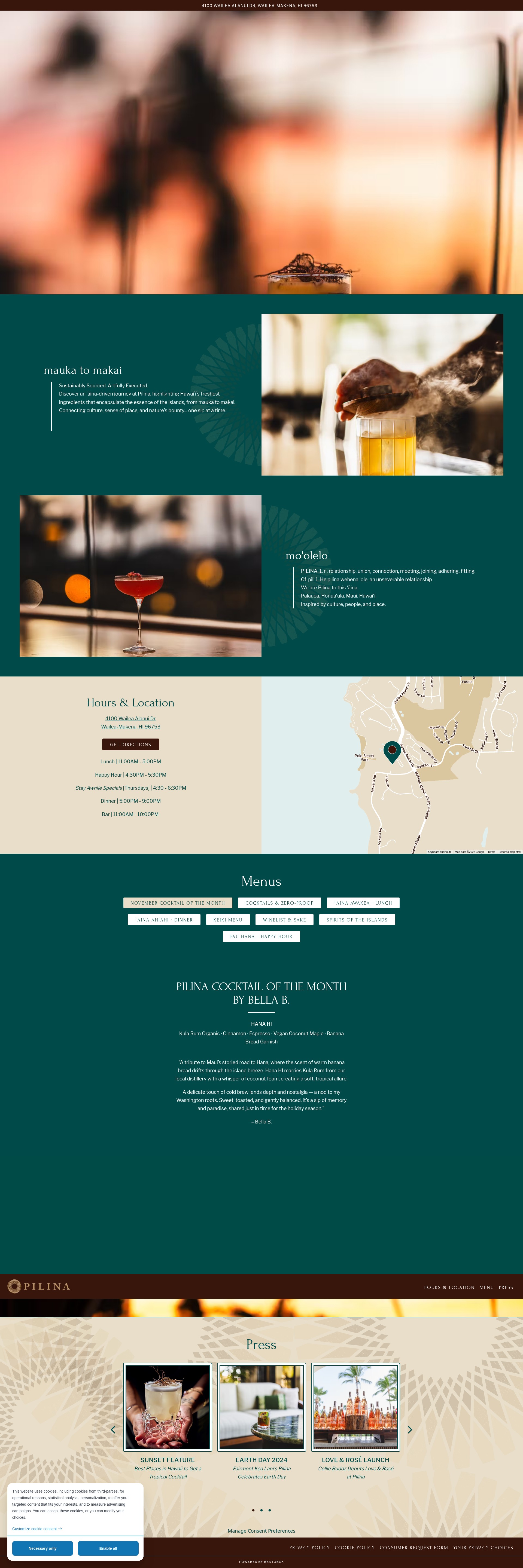 Screenshot of pilinamaui.com